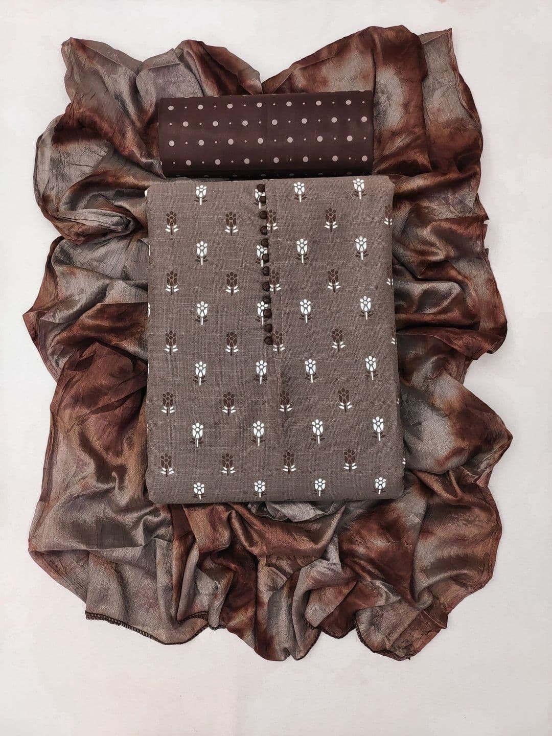 Dhaaga Ghar Printed Pure Cotton Unstitched Dress Material - view 1