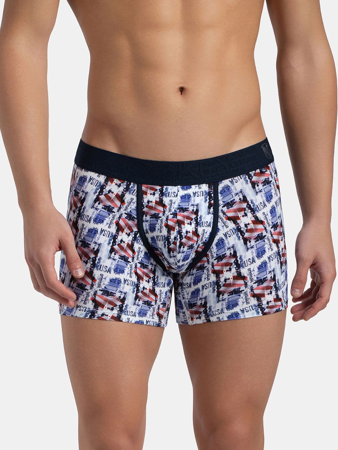 Jockey Super Combed Cotton Stretch Printed Trunk with Ultrasoft Waistband-US63 - view 1