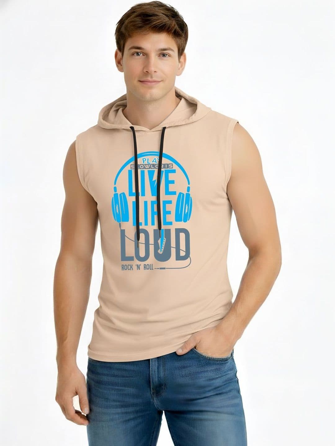 TEEFOX Men Printed Hooded T-shirt - view 1