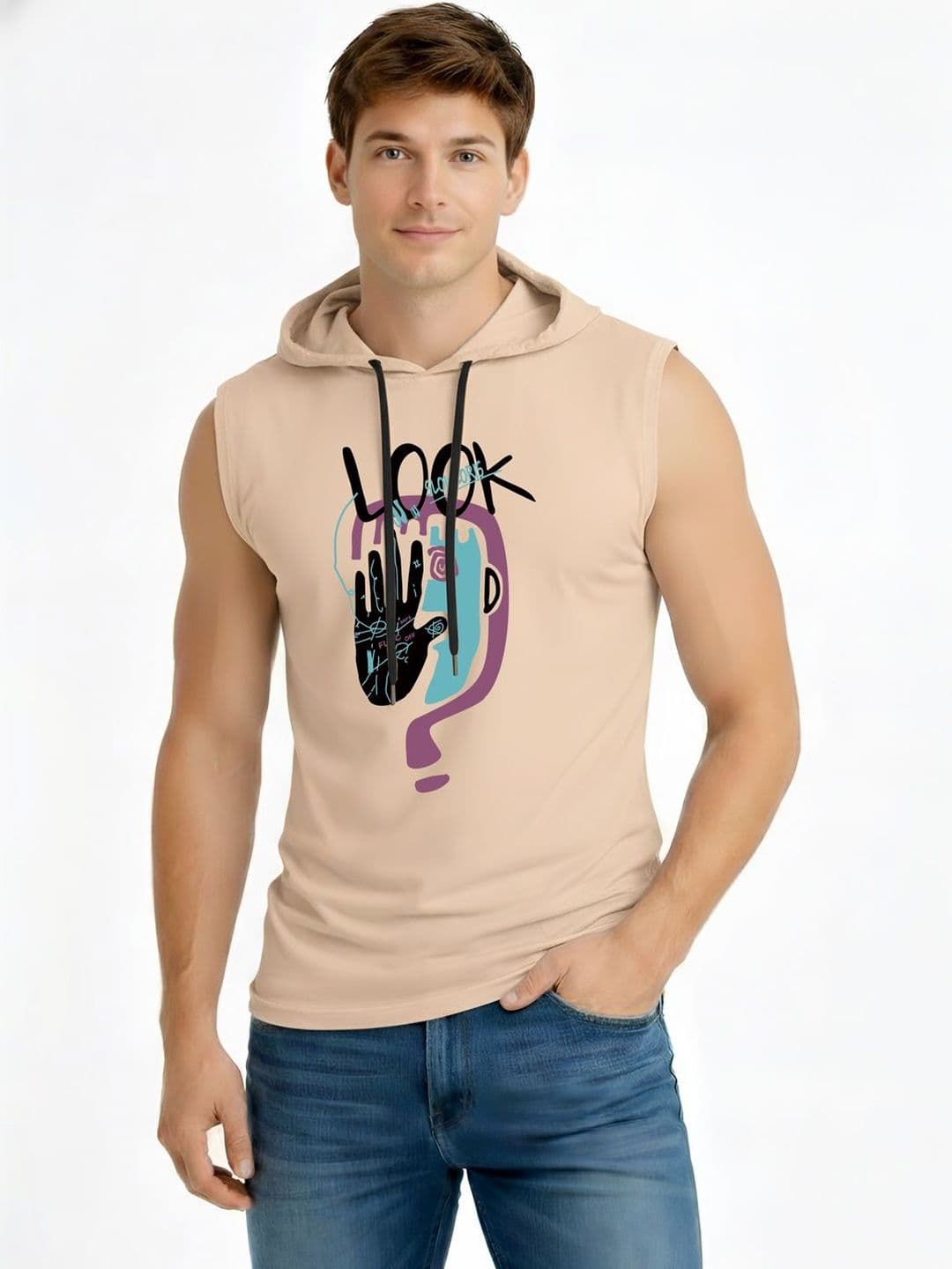 TEEFOX Men Printed Hooded T-shirt - view 1