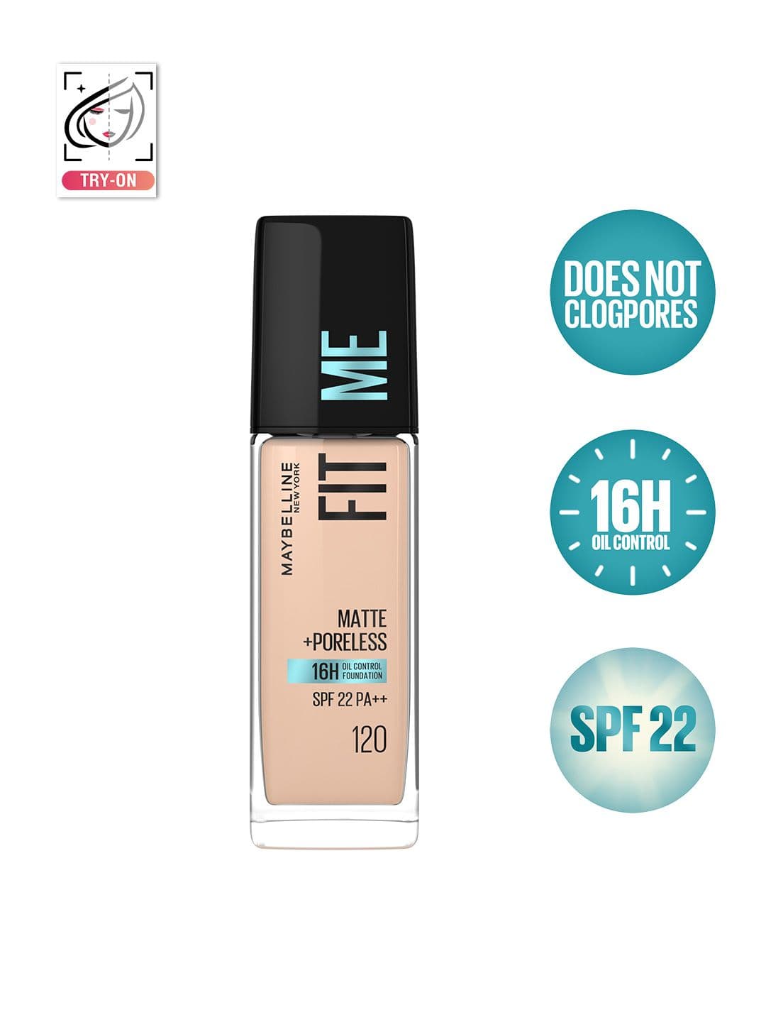 Maybelline New York Fit Me Matte+Poreless Liquid Foundation 30 ml - Classic Ivory 120 - view 1