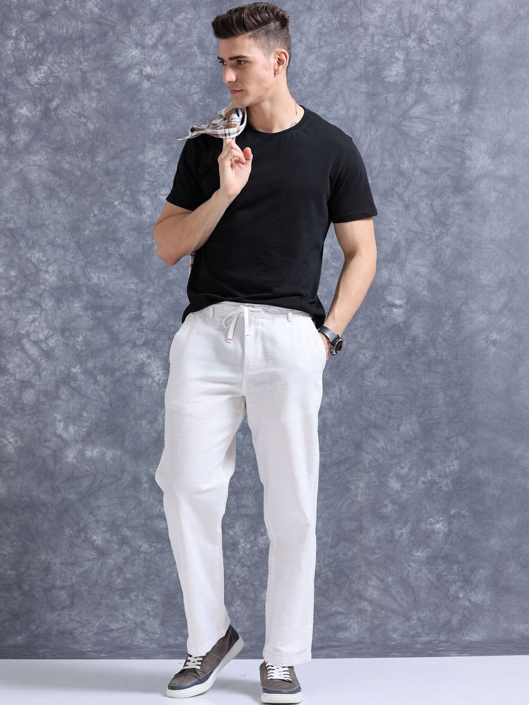 The Roadster Lifestyle Co Men Relaxed Fit Trousers - view 1