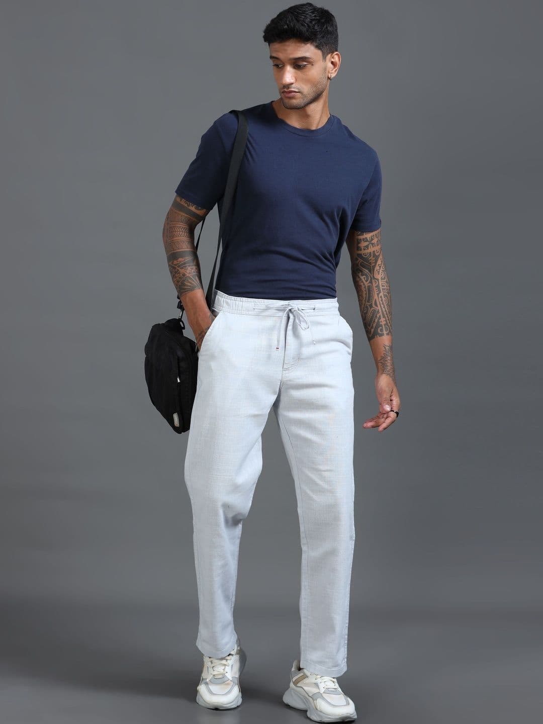 The Roadster Lifestyle Co Men Relaxed Fit Trousers - view 1