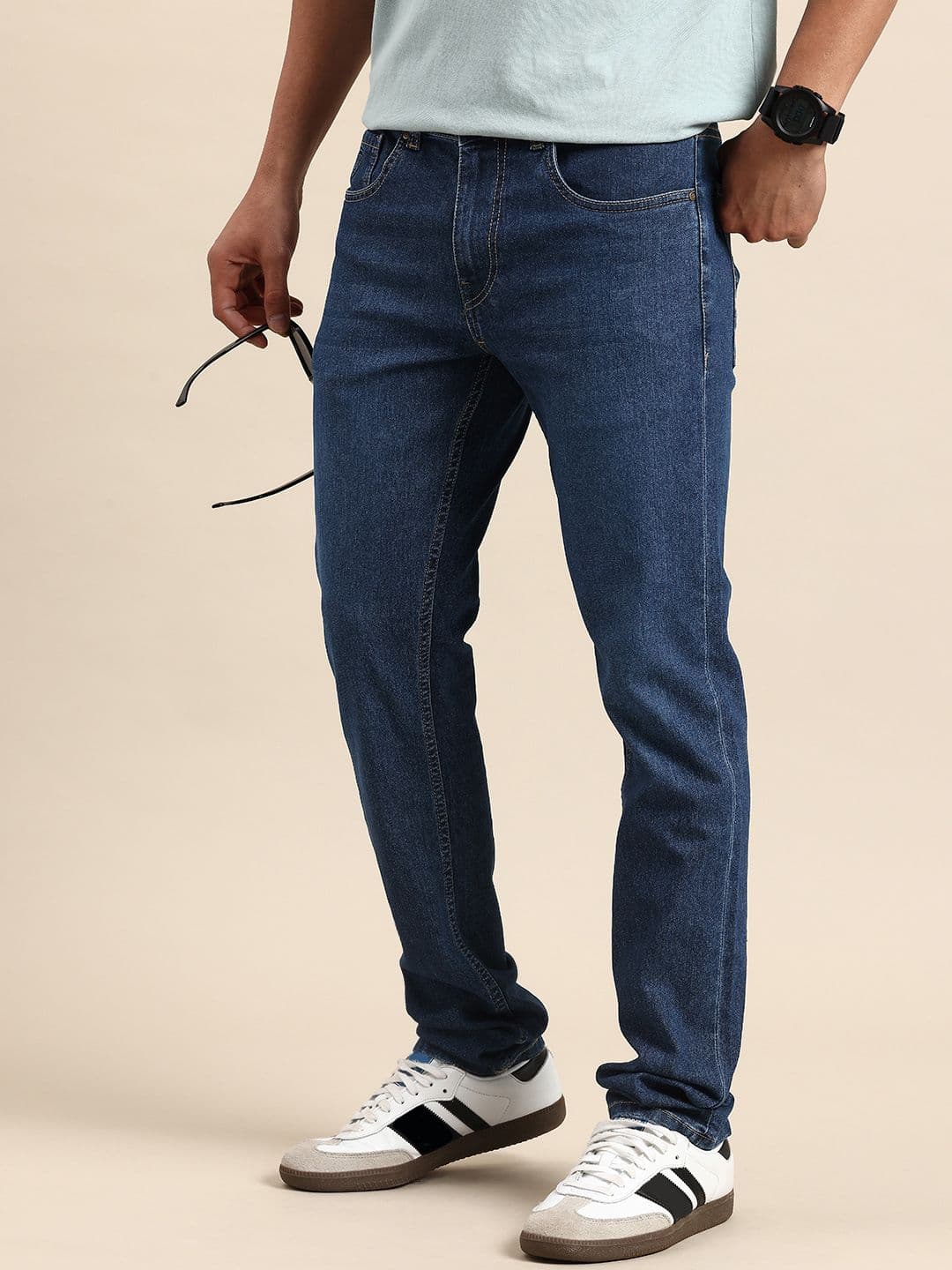 Being Human Men Slim Fit Mid-Rise Light Fade Stretchable Jeans - view 1