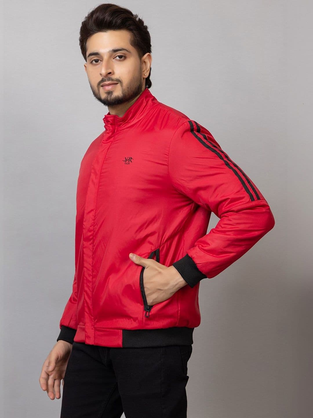 YAQR Men Colourblocked Lightweight Bomber Jacket - view 1