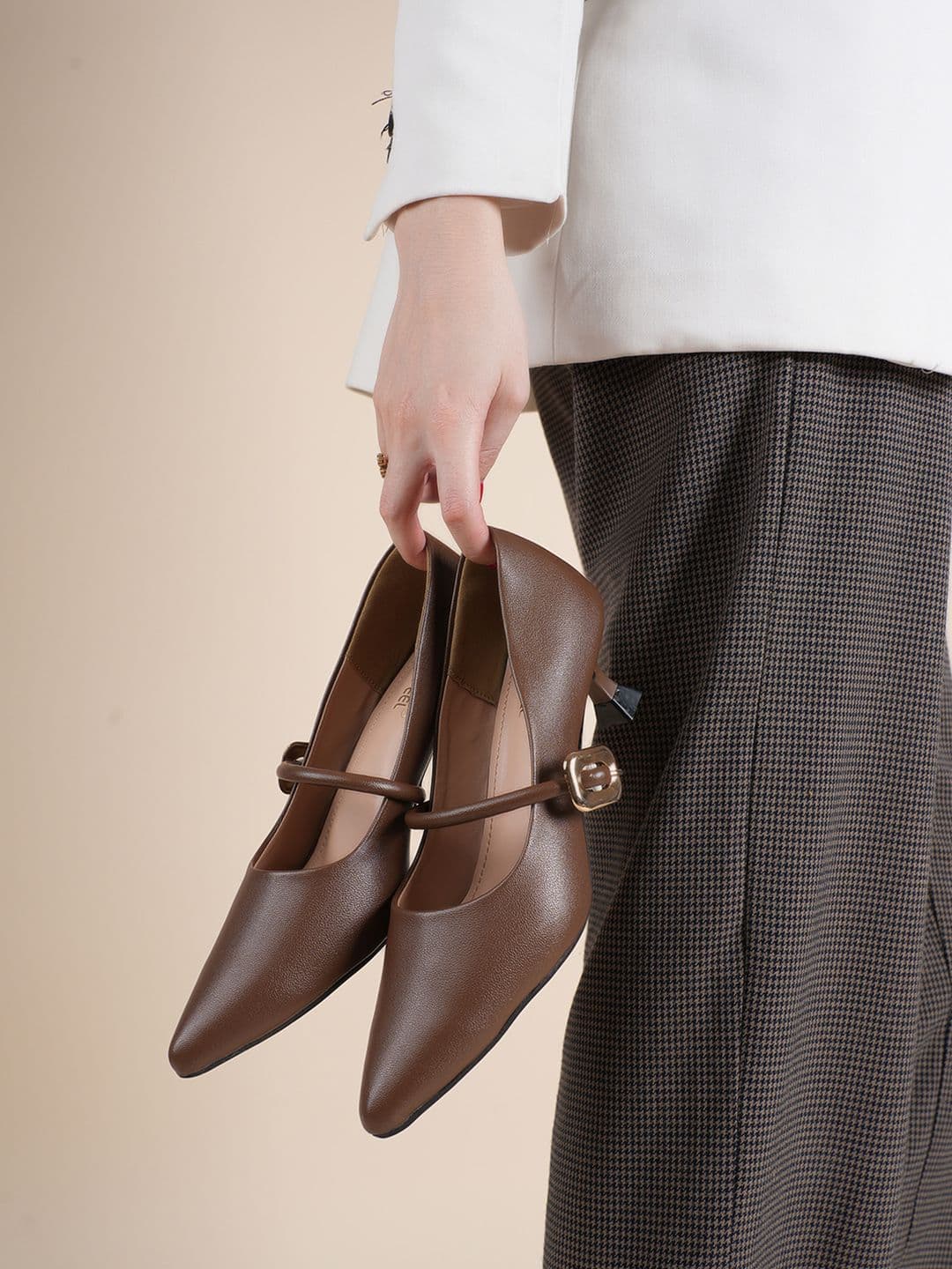 Lavie Work Kitten Pumps with Buckles - view 1