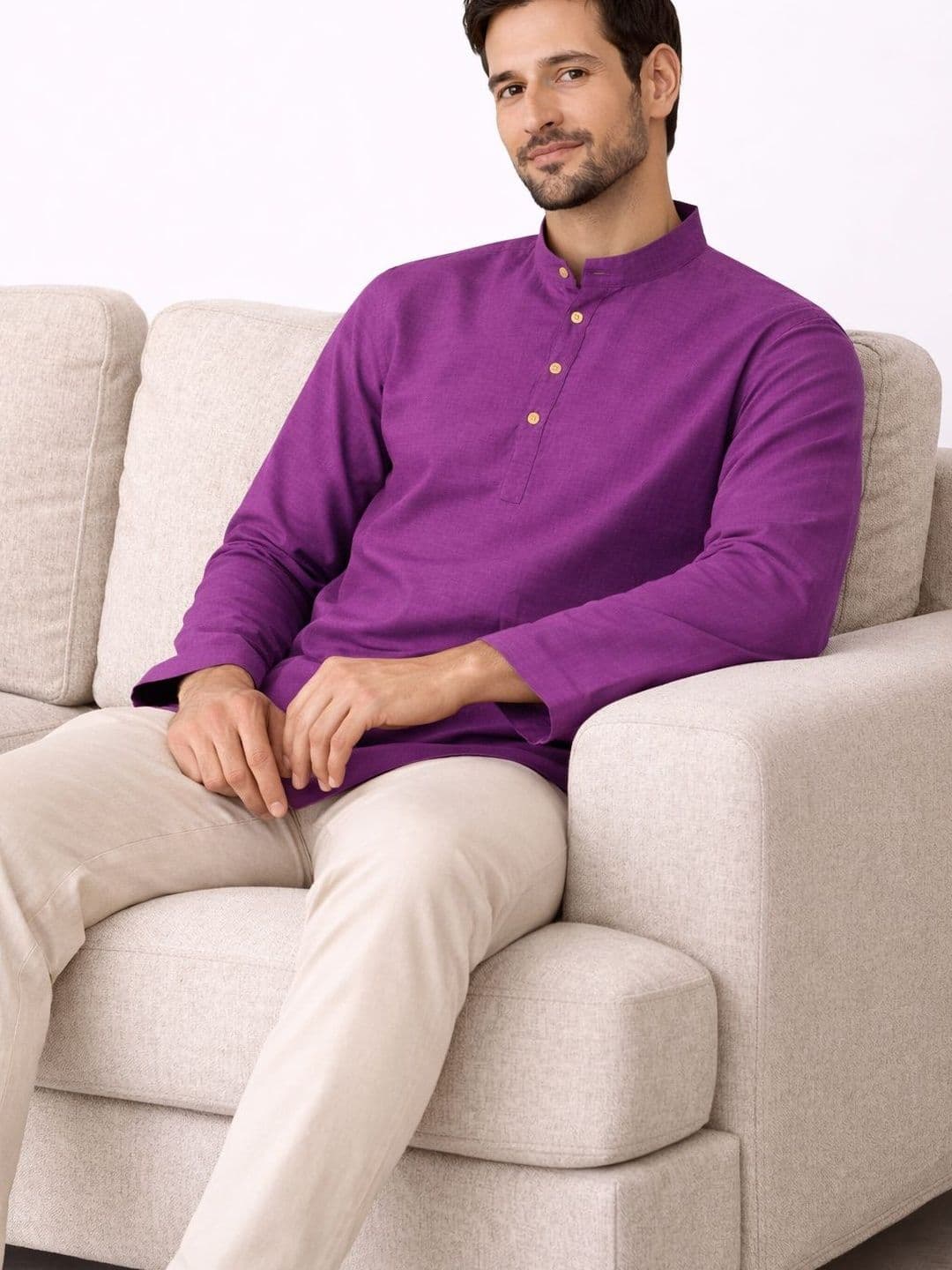Latest Chikan Garments Men Quirky Striped Quirky Kurta - view 1