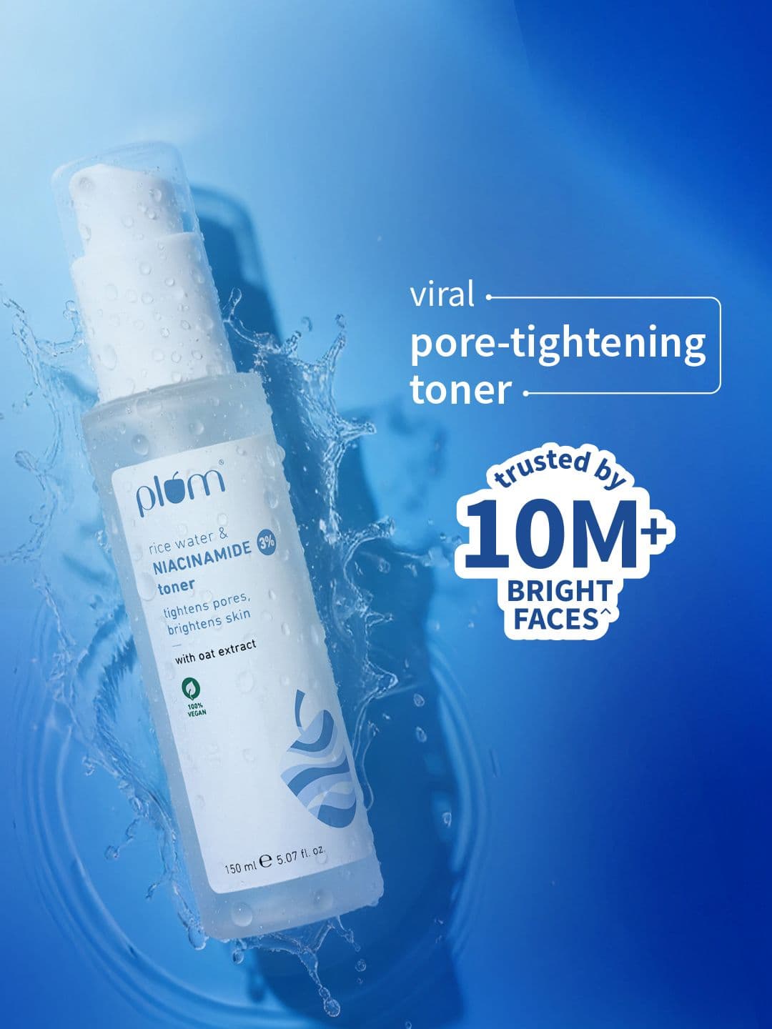 Plum 3% Niacinamide Alcohol-Free Toner With Rice Water To Reduce Pores & Blemishes - 150ml - view 1