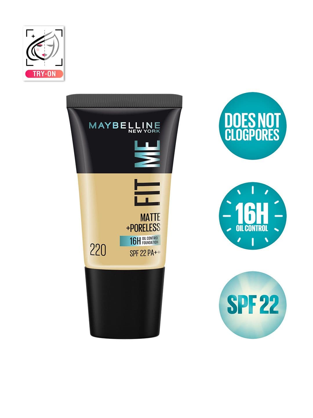 Maybelline New York Fit Me Matte+Poreless Liquid Foundation 18 ml - Natural Beige 220 - view 1