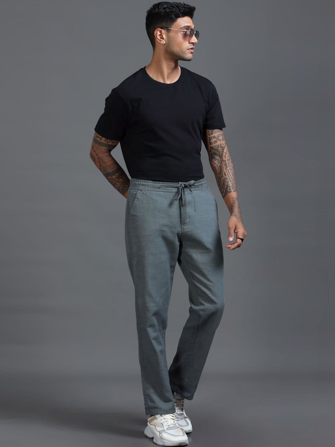 The Roadster Lifestyle Co Men Relaxed Fit Trousers - view 1