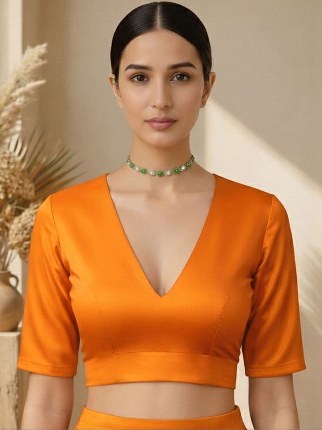 Thevasa Solid Saree Blouse - view 1