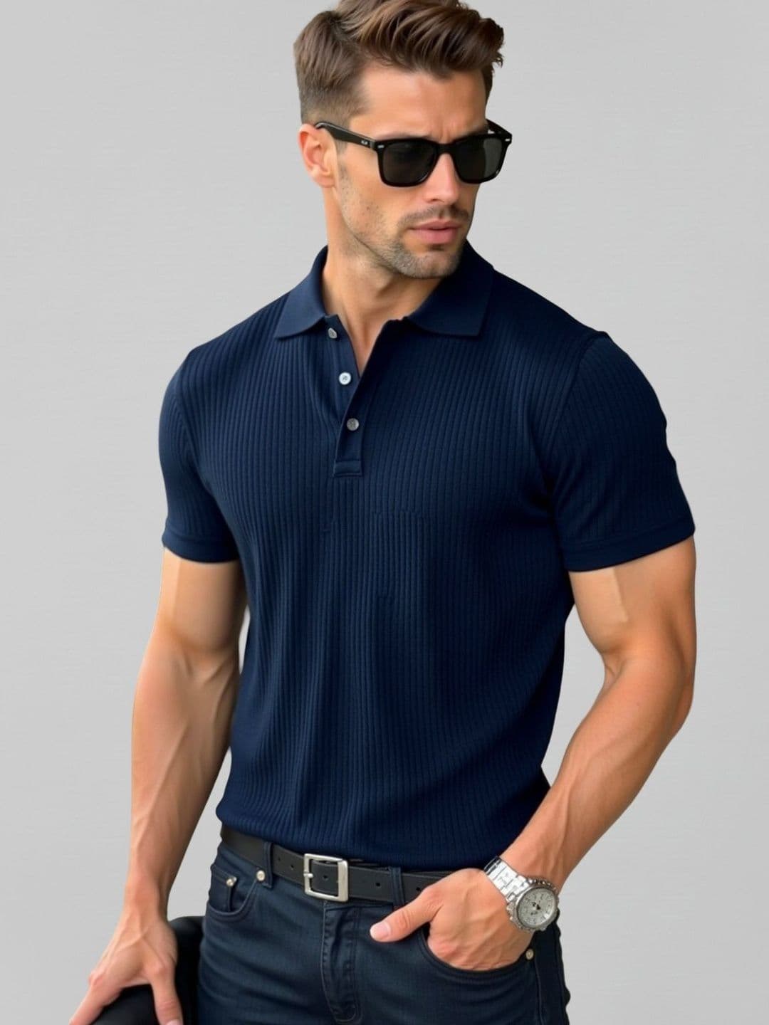 Fashion And Youth Men Polo Collar T-shirt - view 1