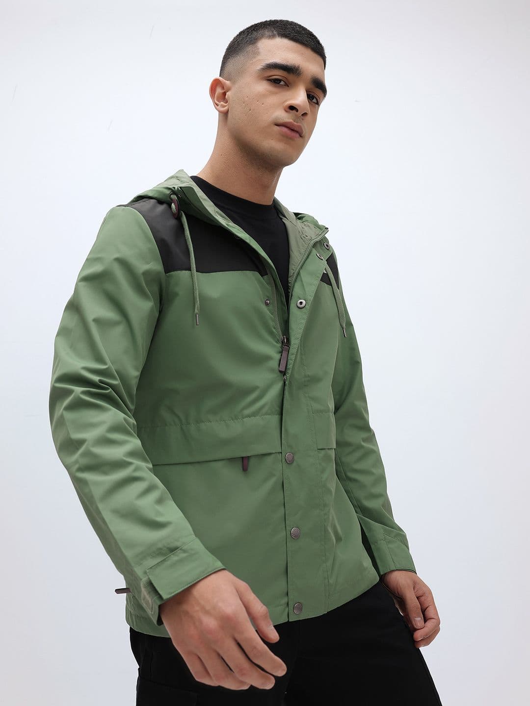 The North Face Colourblocked Hooded WindWall & DWR Sporty Jacket - view 1