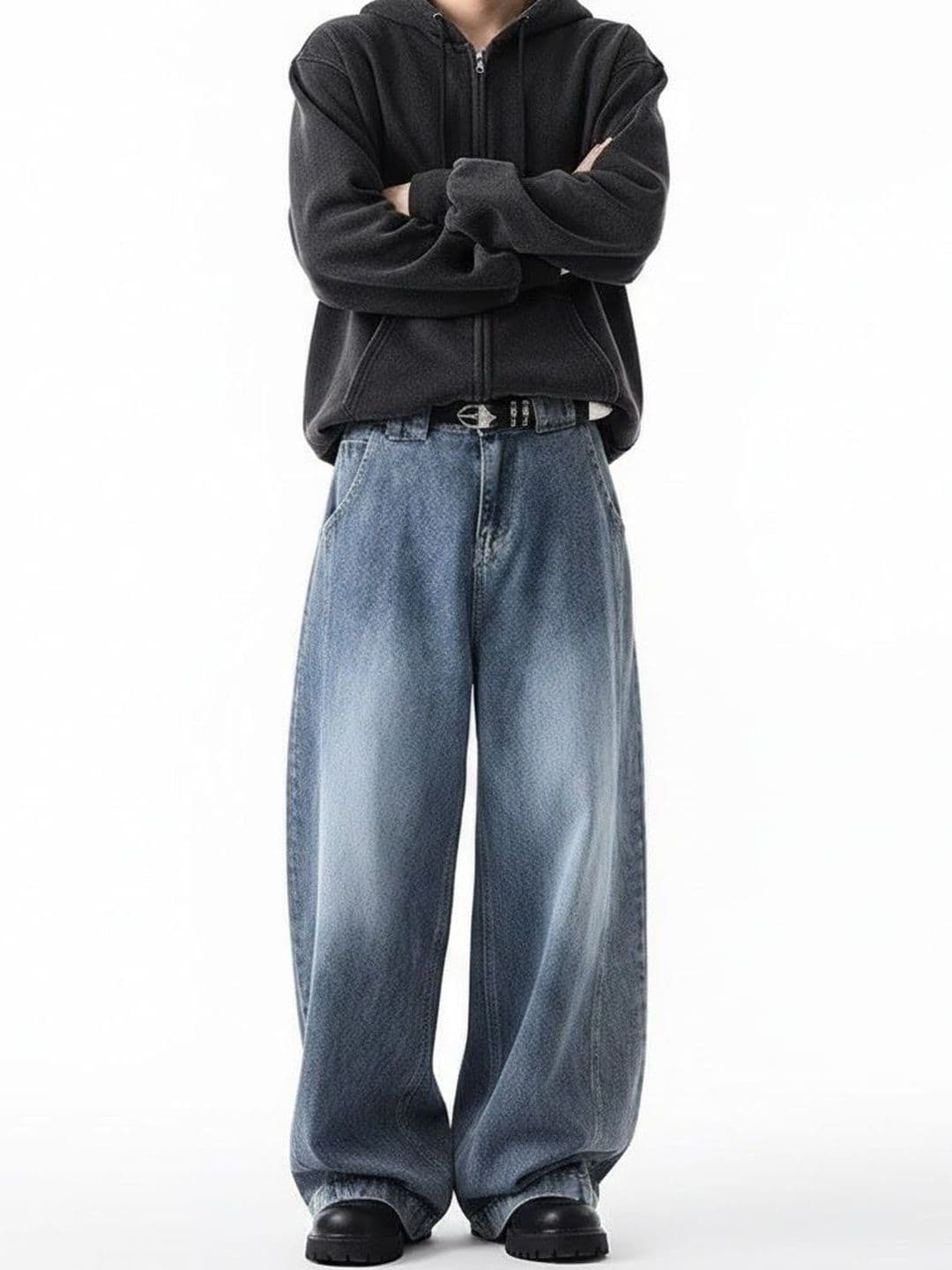 ANDREW HILL Men Mid-Rise Light Fade Jeans - view 1