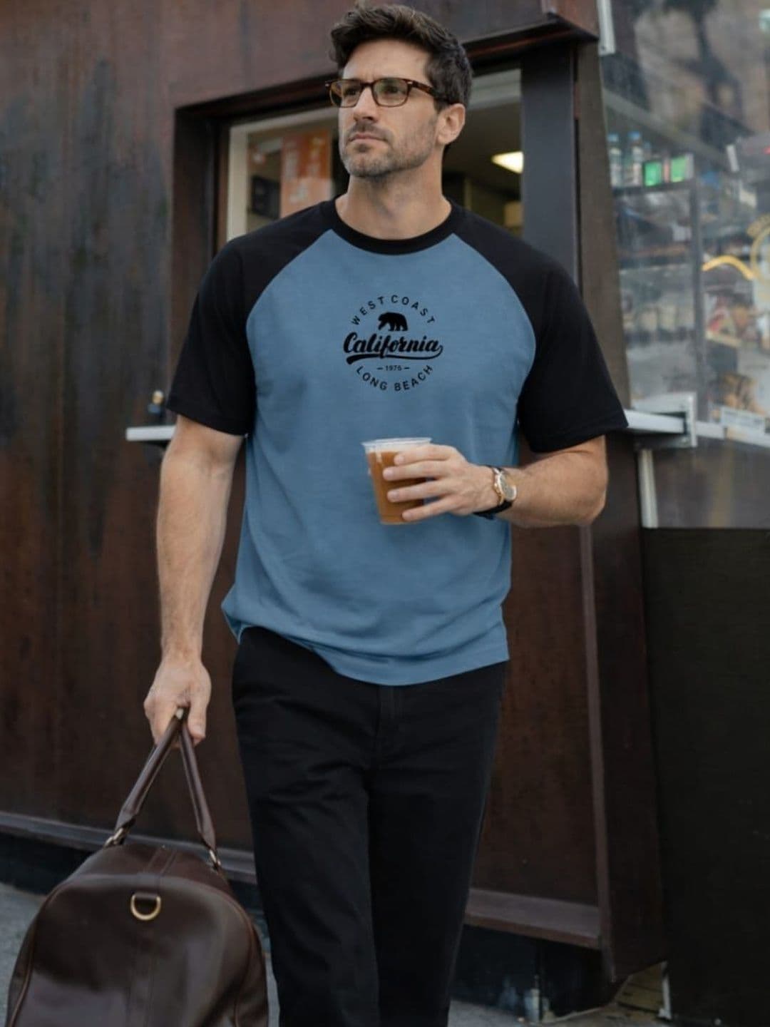 DAMN GUD DG Men Typography Colourblocked T-shirt - view 1