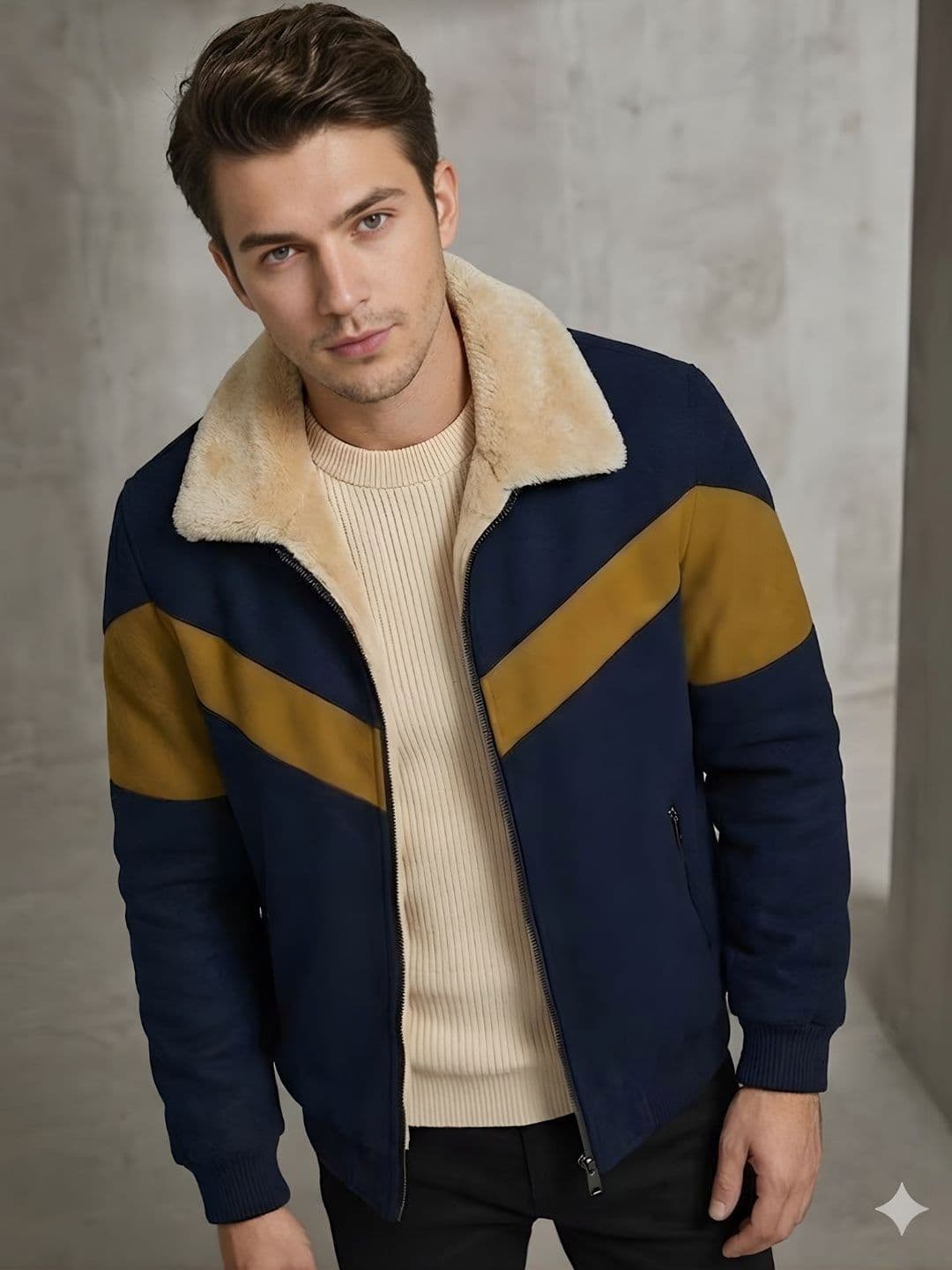 MIA FASHION Men Colourblocked Windcheater Outdoor Bomber Jacket - view 1