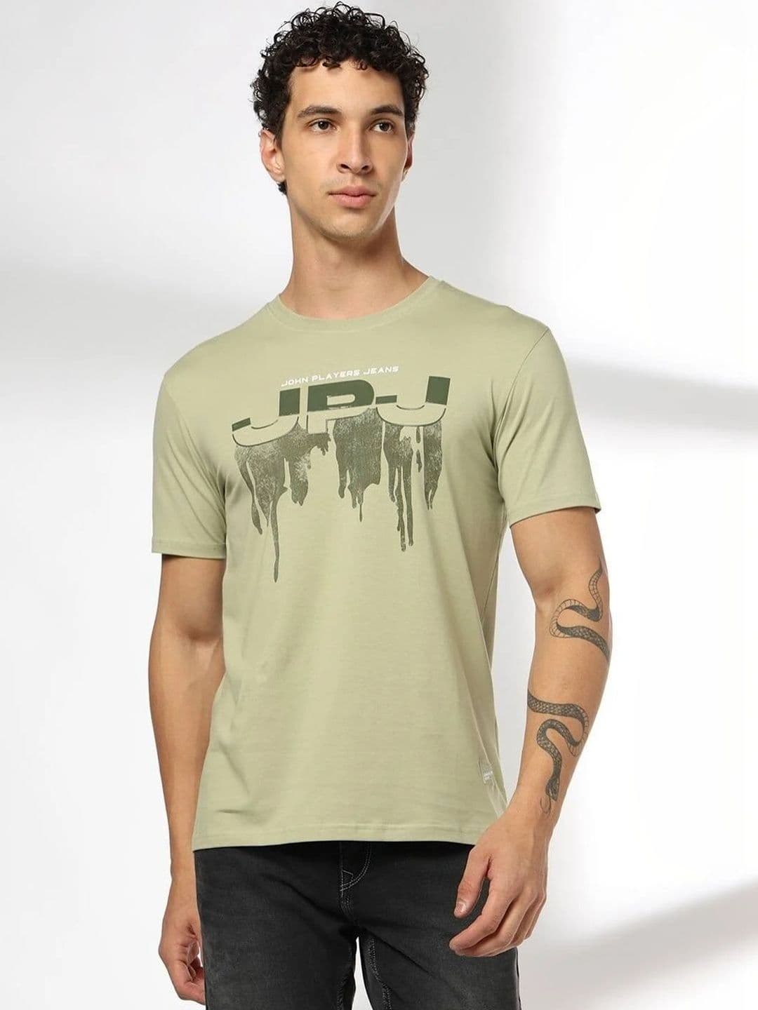 John Players Men Typography Printed Slim Fit T-shirt - view 1