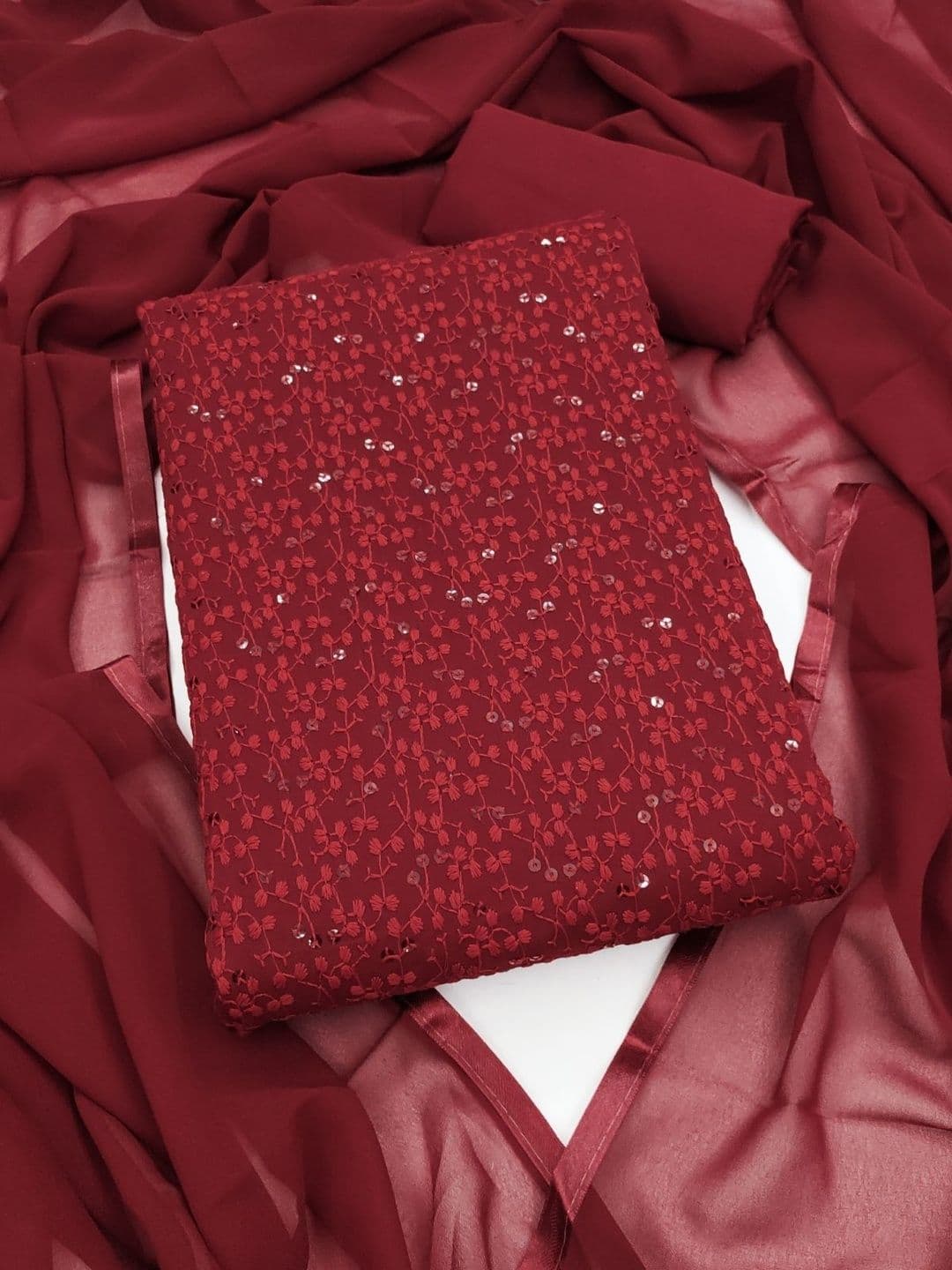 Dhaaga Ghar Embroidered Unstitched Dress Material - view 1