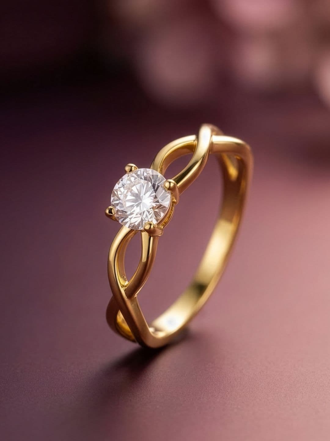 MAEJOY Intertwined Lab grown diamond 92.5 Sterling Silver 18KT Rhodium Plated Ring - view 1