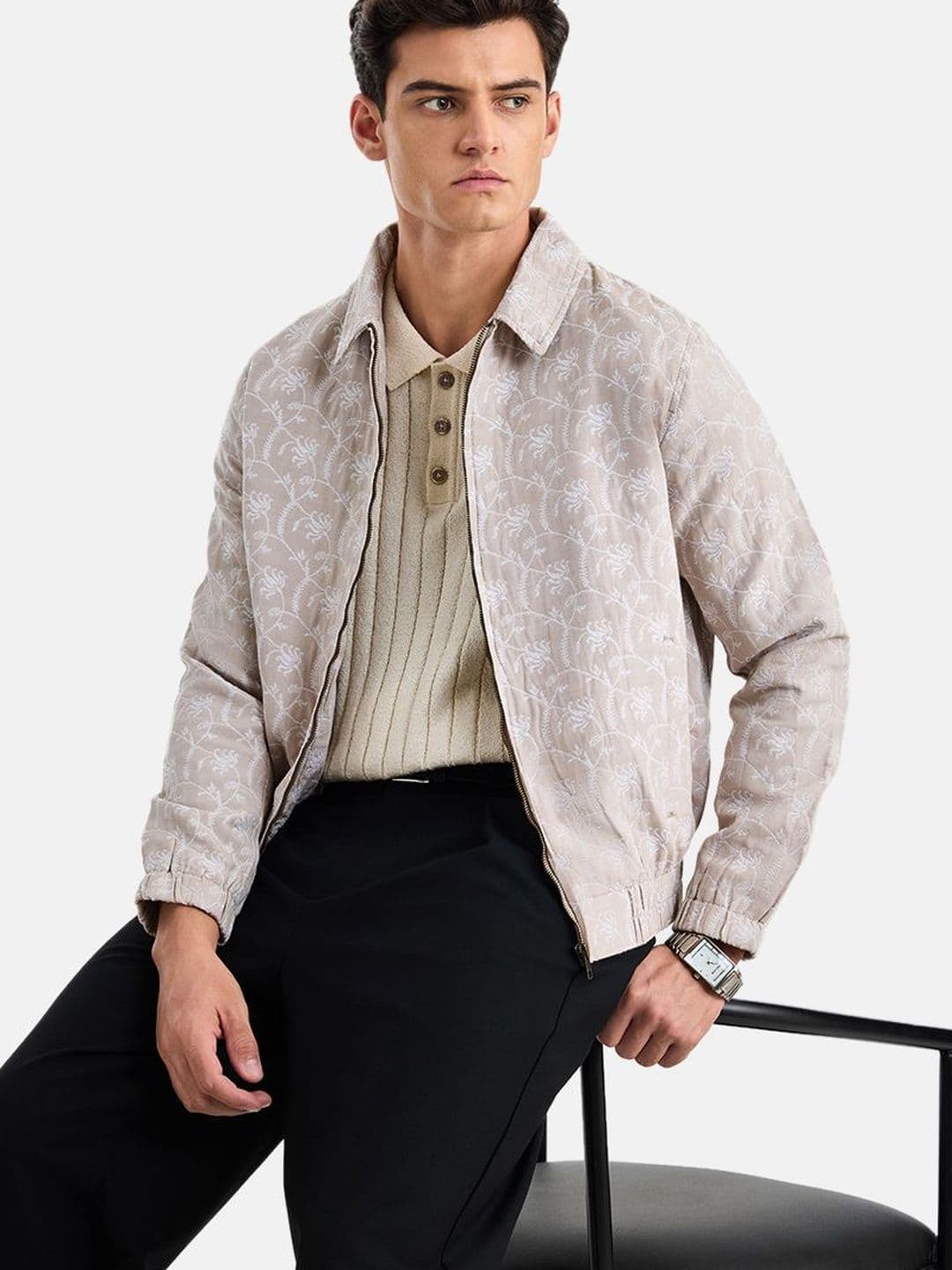 Snitch Beige Floral Jacket - view 1