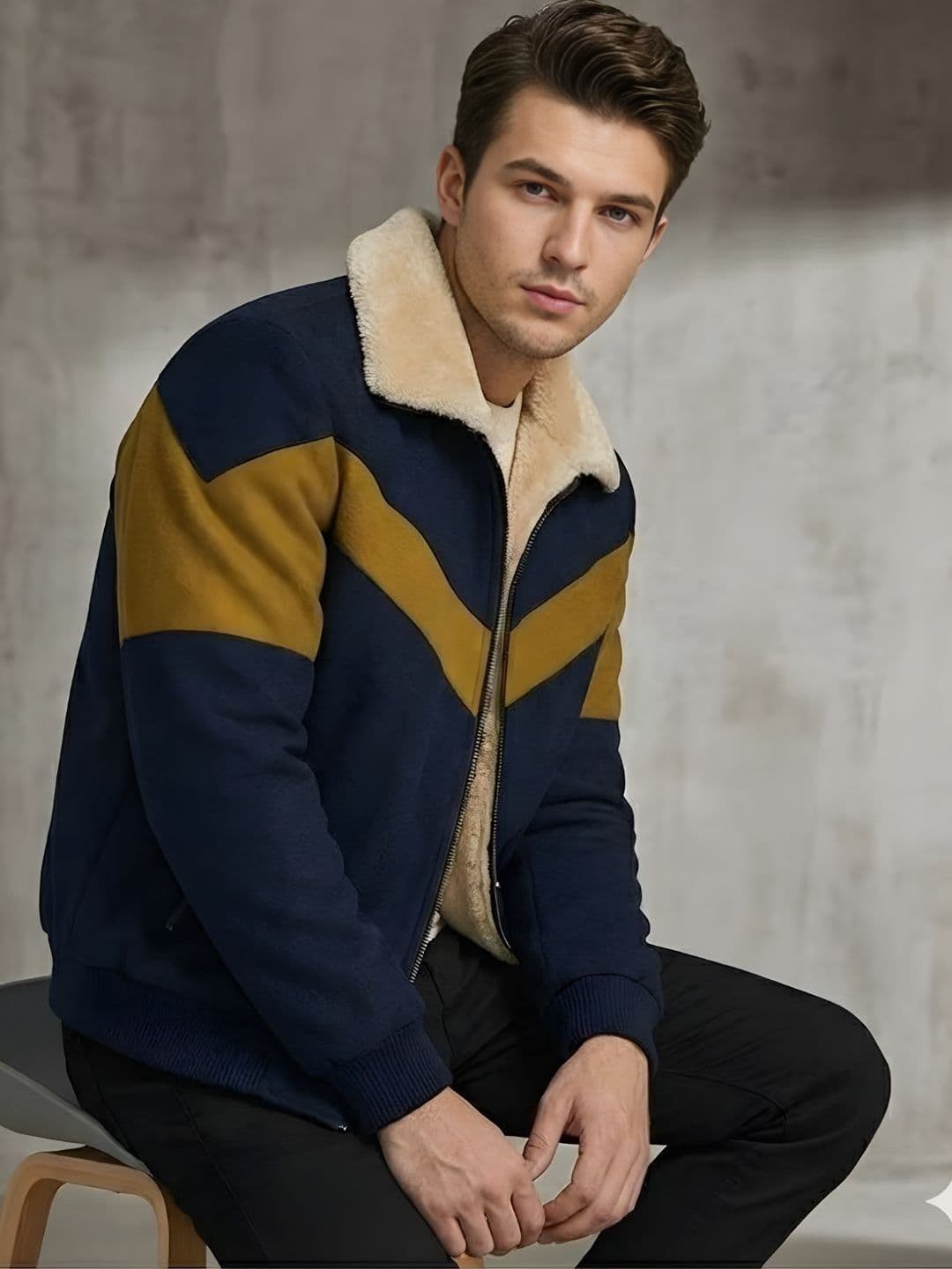 MIA FASHION Men Colourblocked Windcheater Bomber Jacket - view 1