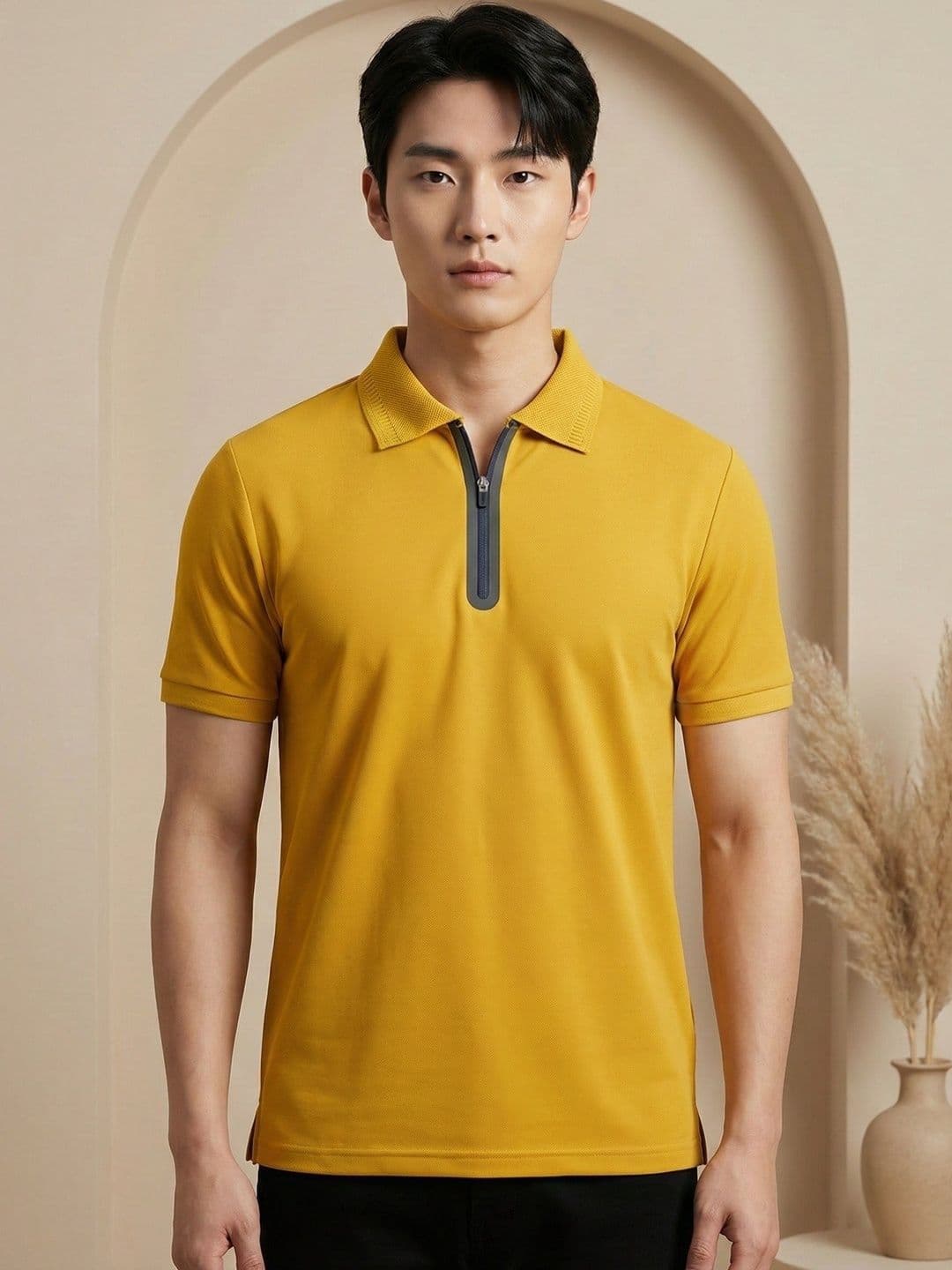 Mast & Harbour Men Polo Collar T-shirt - view 1