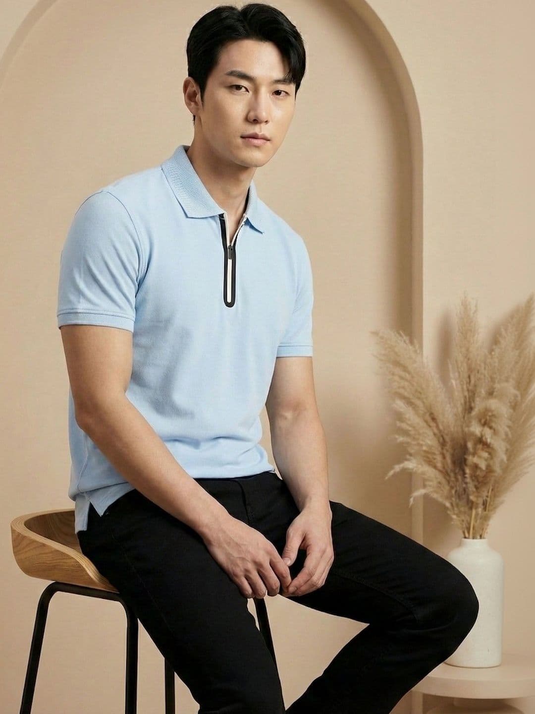 Mast & Harbour Men Polo Collar T-shirt - view 1