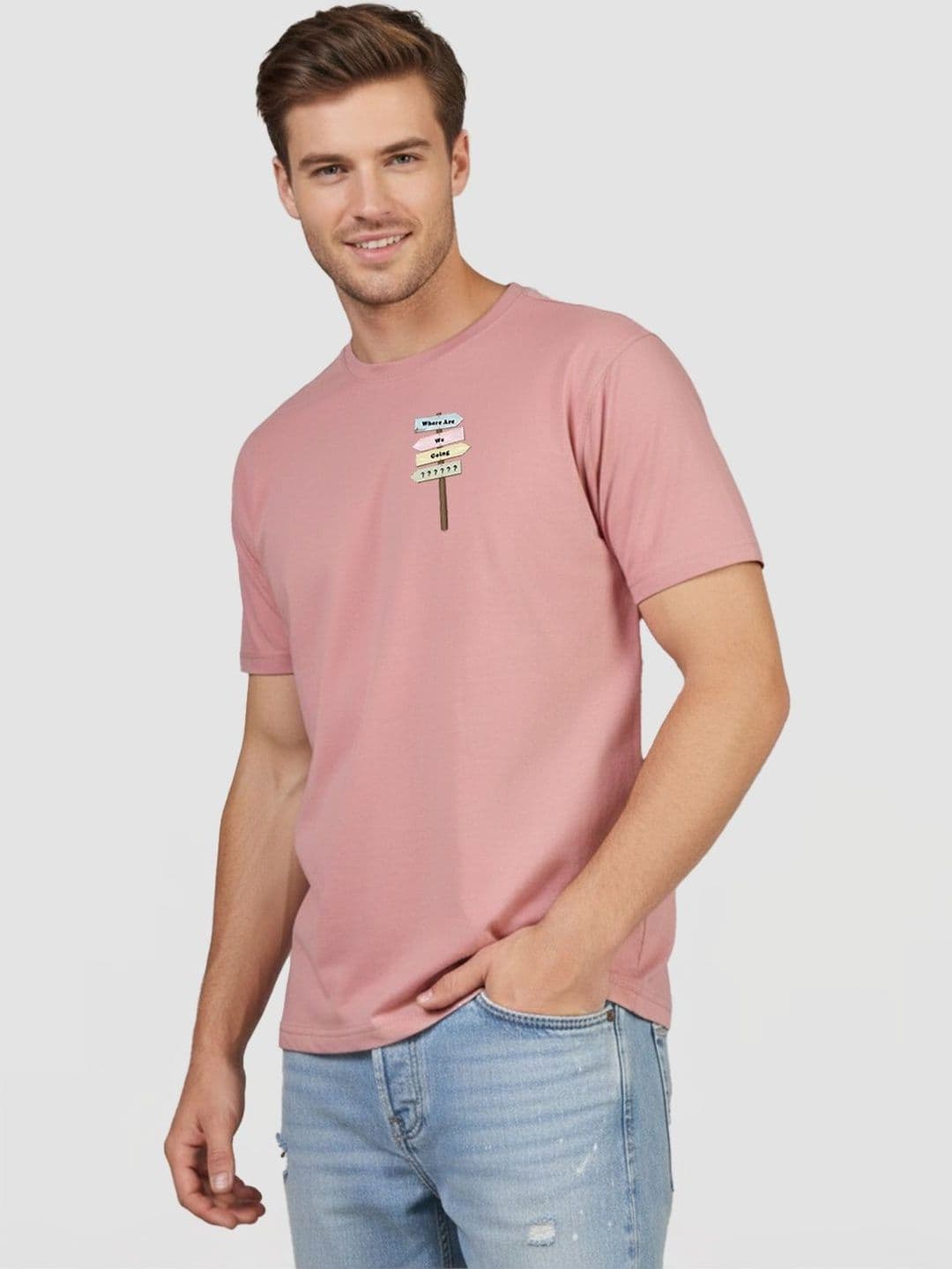 Greylongg Men Printed Pure Cotton T-shirt - view 1