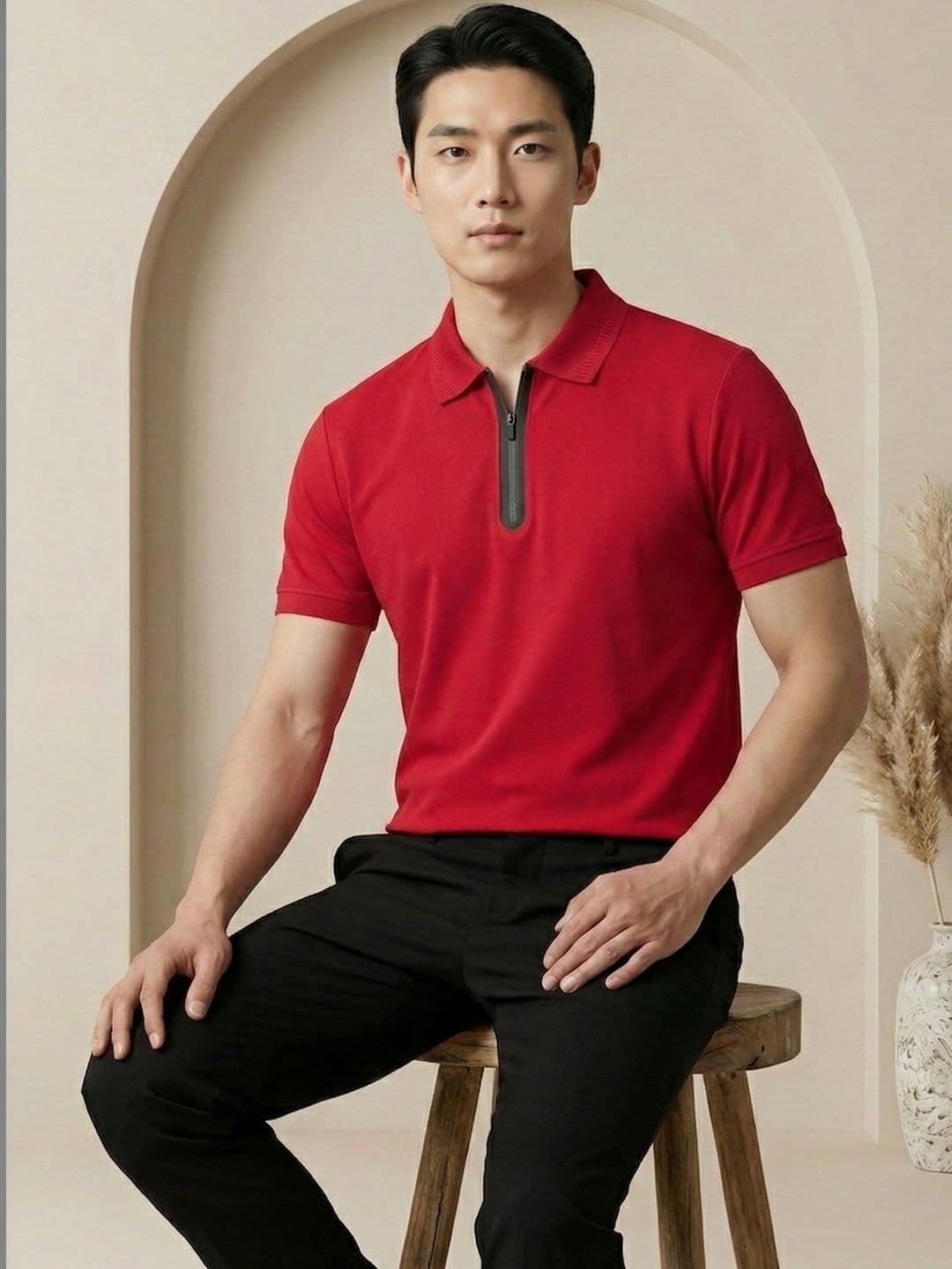 Mast & Harbour Men Polo Collar T-shirt - view 1