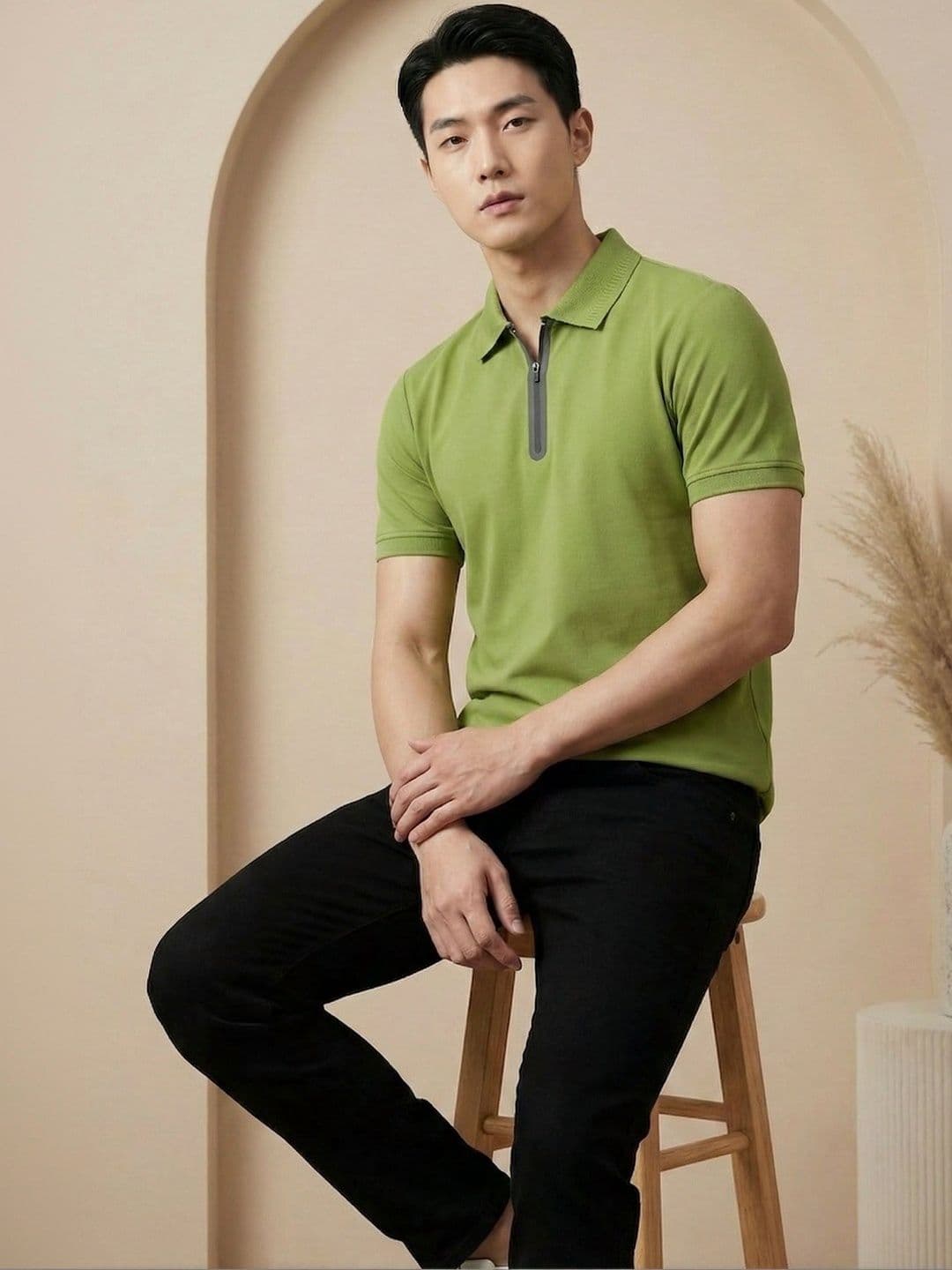 Mast & Harbour Men Polo Collar T-shirt - view 1