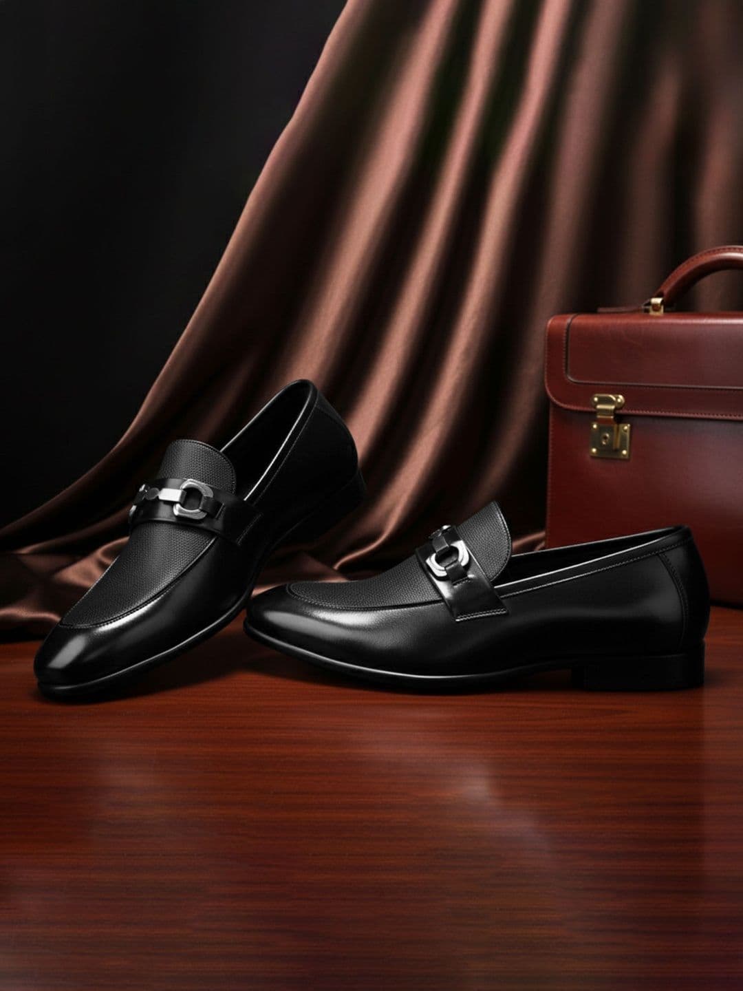 House of Pataudi Round Toe Formal Slip-On Loafers - view 1