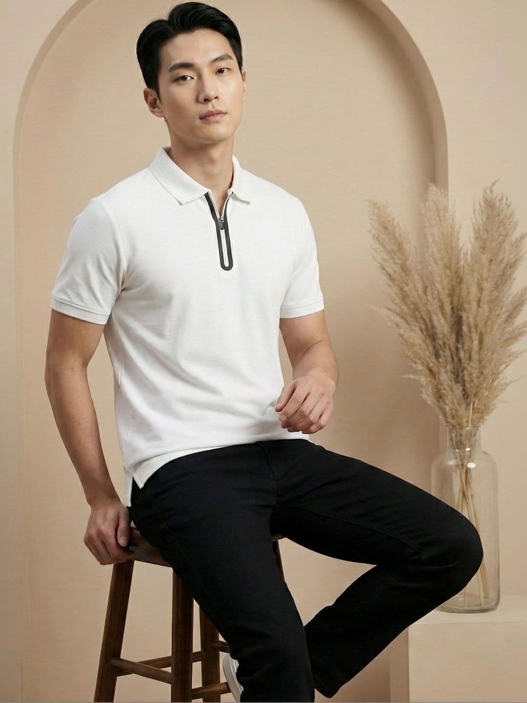 Mast & Harbour Men Polo Collar T-shirt - view 1