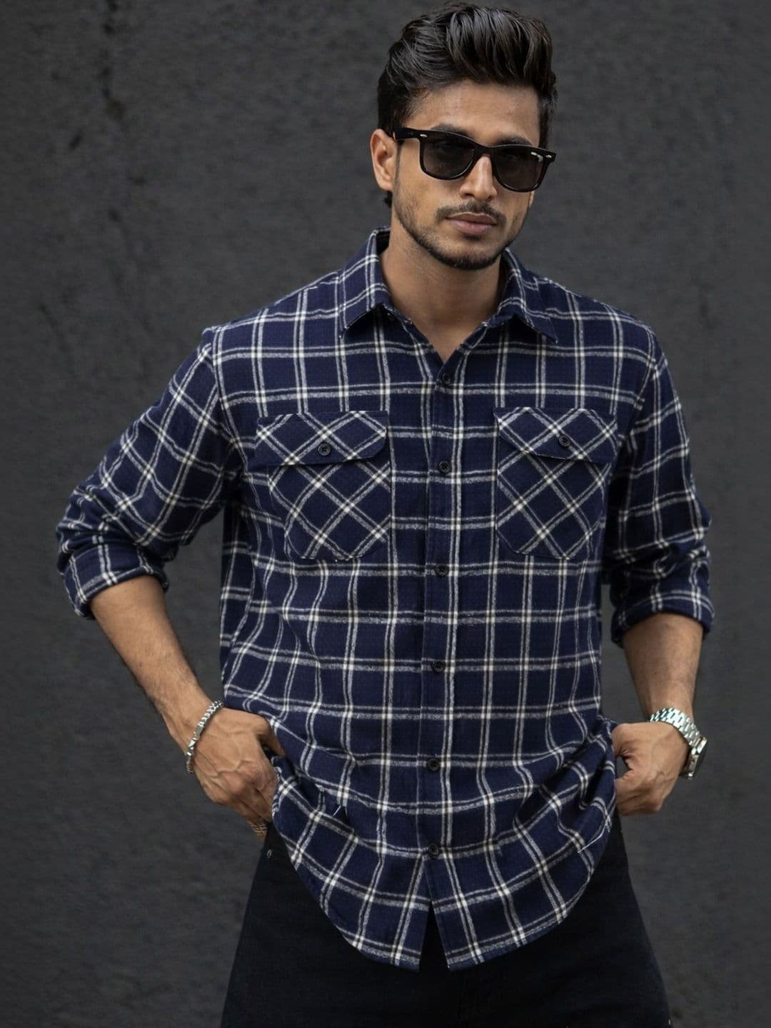COMBRAIDED Men Checked Woven Jacket - view 1