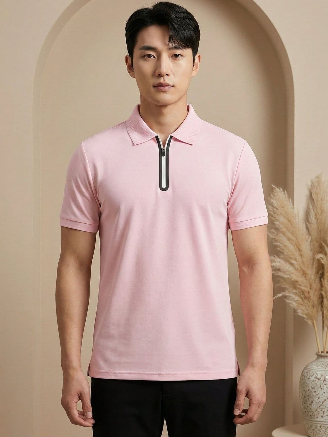 Mast & Harbour Men Polo Collar T-shirt - view 1