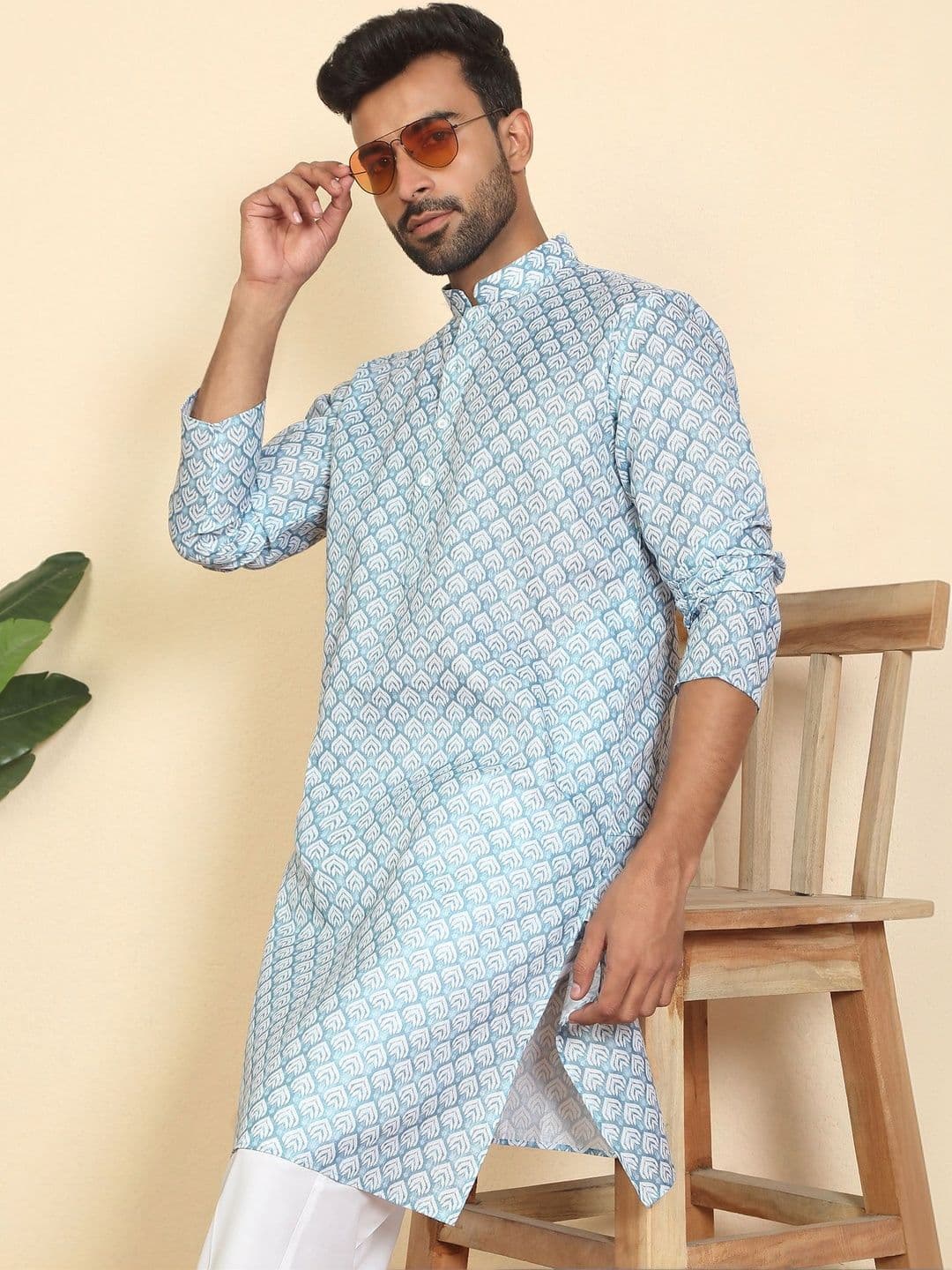 KRAFT INDIA Men Floral Printed Kurta - view 1