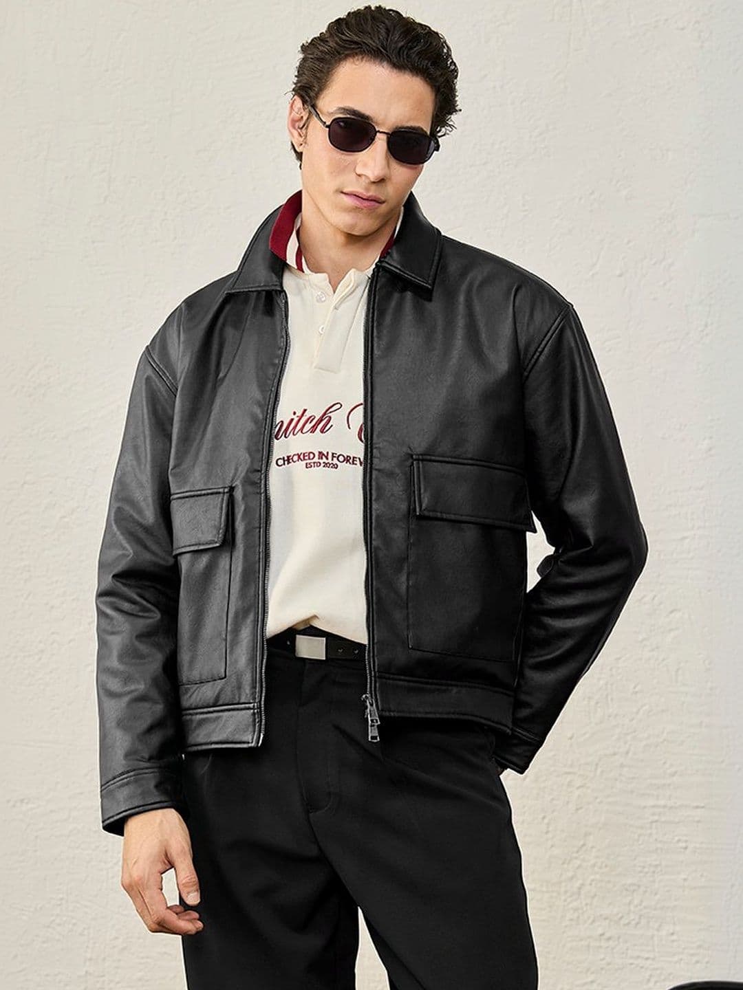 Snitch LUXE CATCH ME IF YOU CAN Faux Leather Jacket - view 1