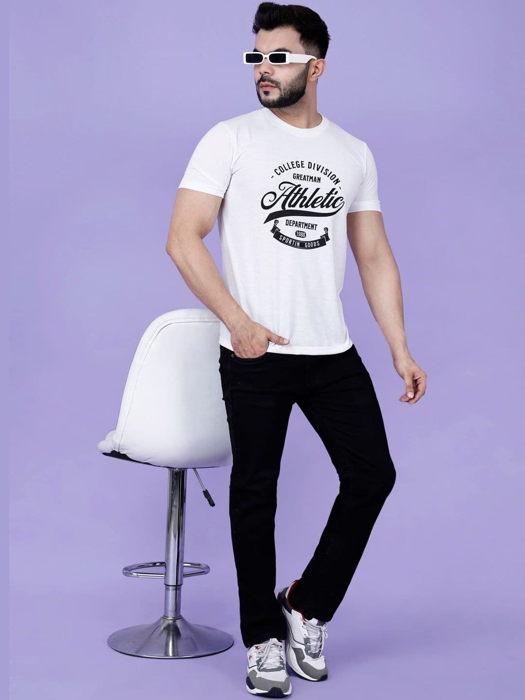 Mast & Harbour Men Printed Slim Fit T-shirt - view 1