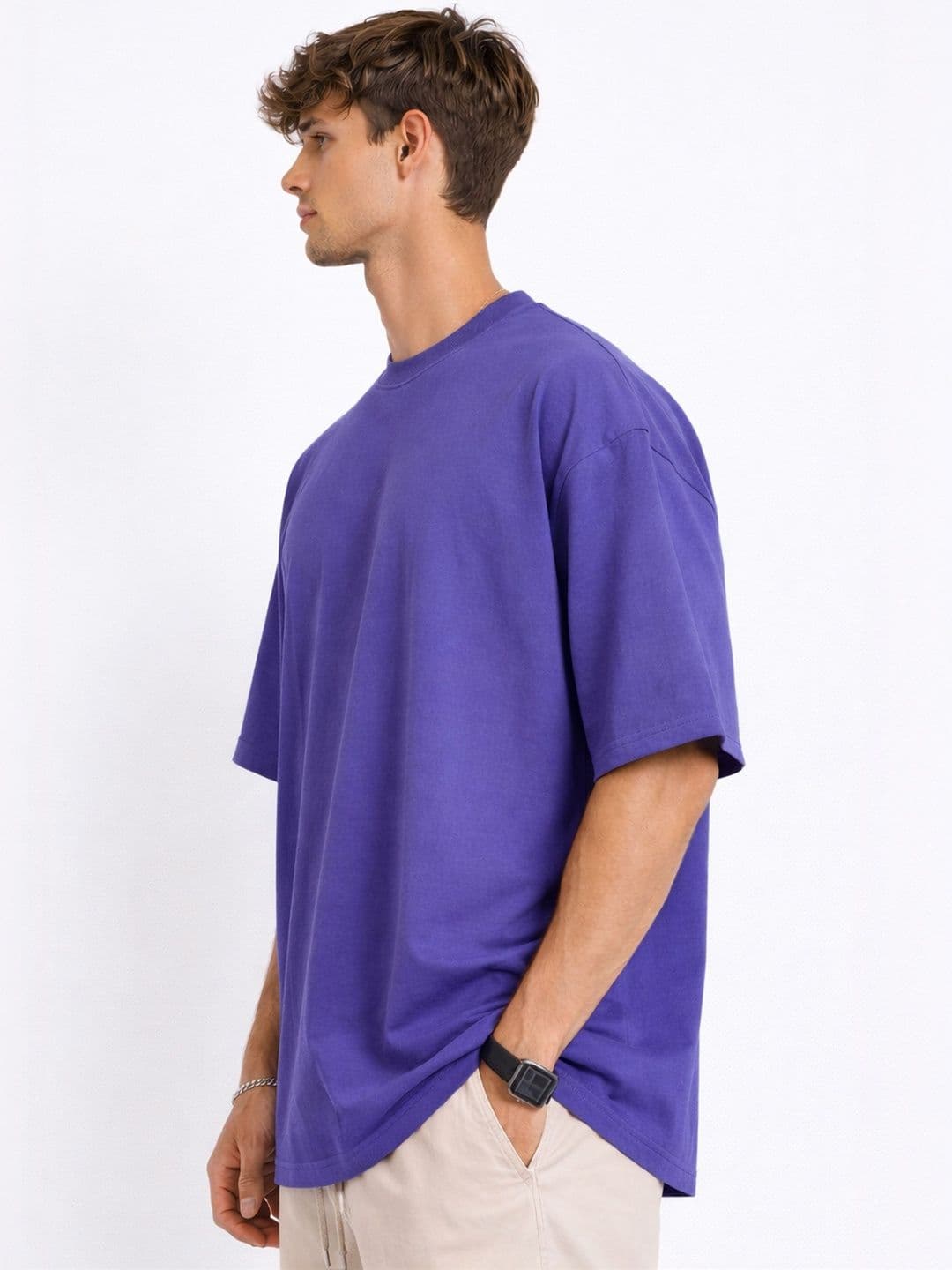 SZN Men Oversized Purple T-shirt - view 1