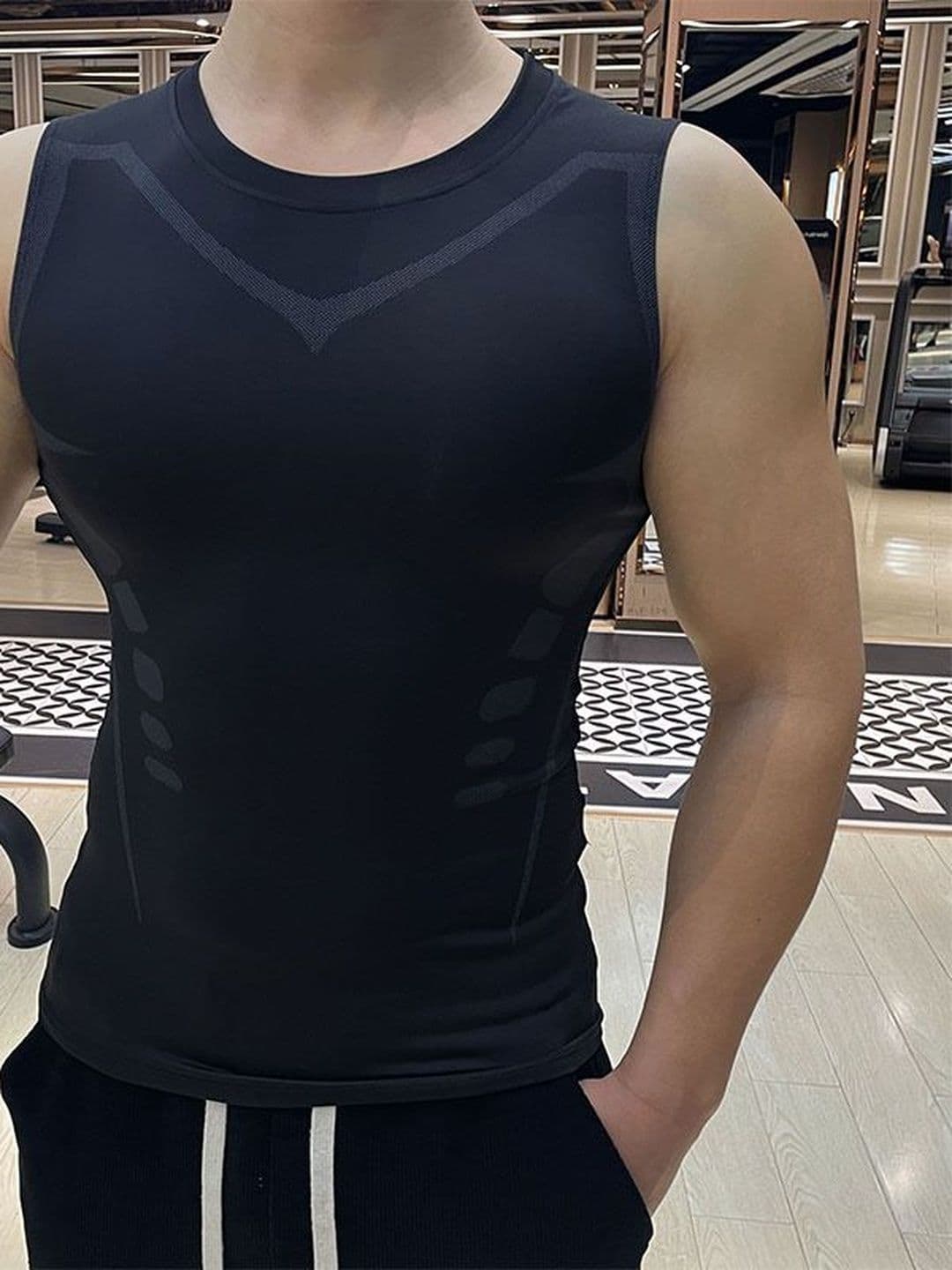 StyleCast Flex Men Printed Moisture Wicking Compression T-shirt - view 1