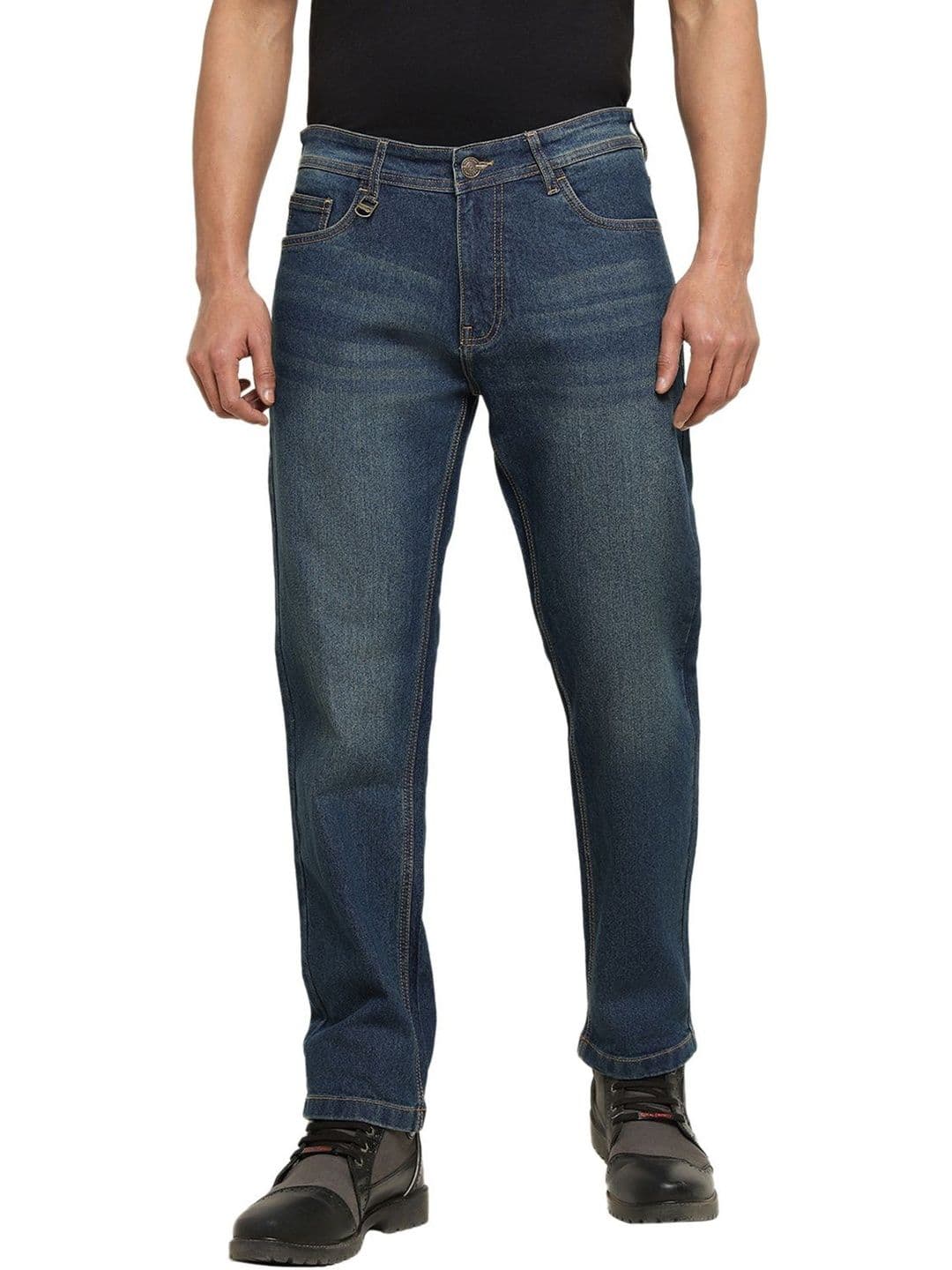 Red Chief Men Comfort Straight Fit Mid-Rise Light Fade Stretchable Jeans - view 1