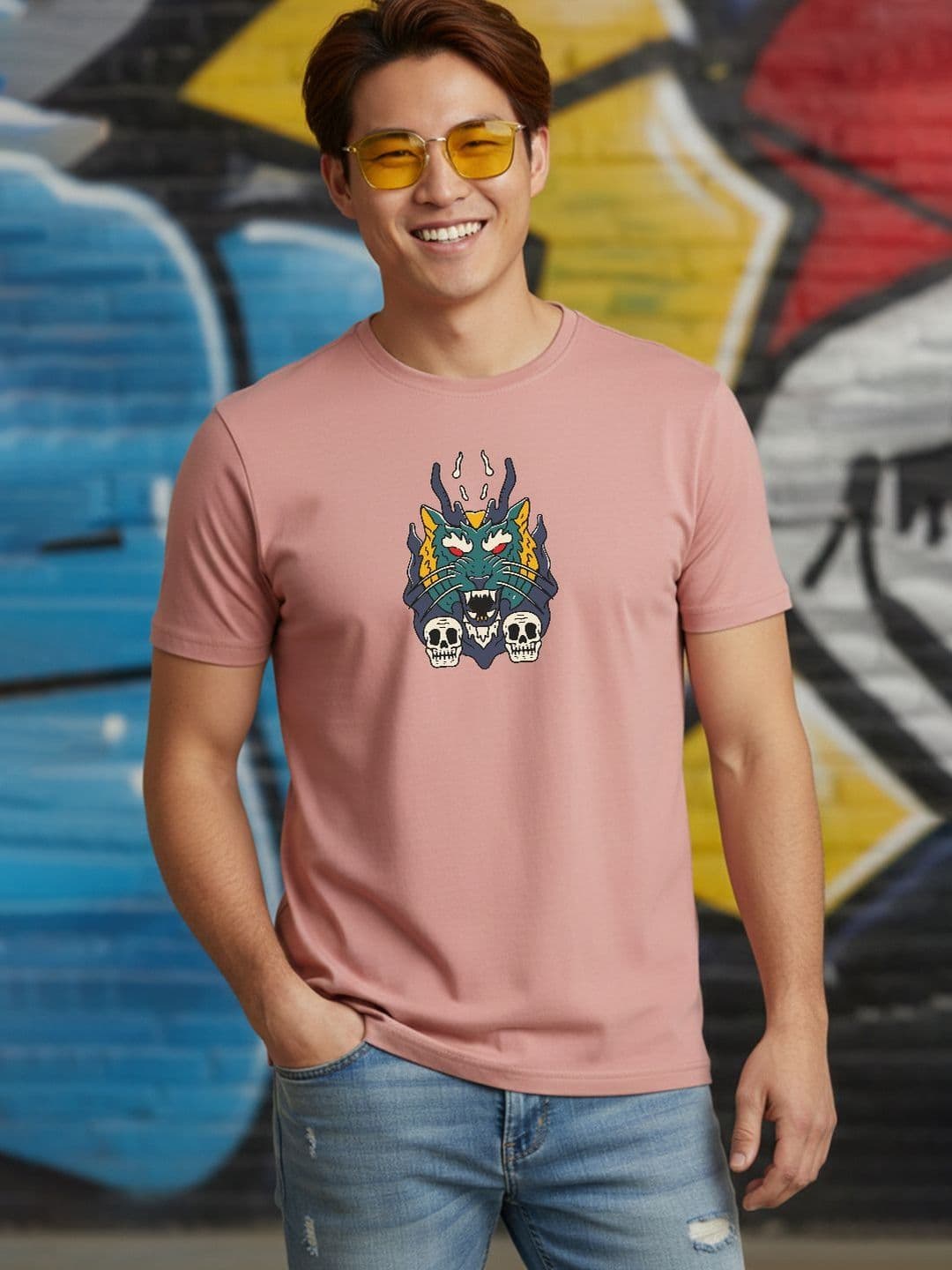 Greylongg Men Printed Pure Cotton T-shirt - view 1