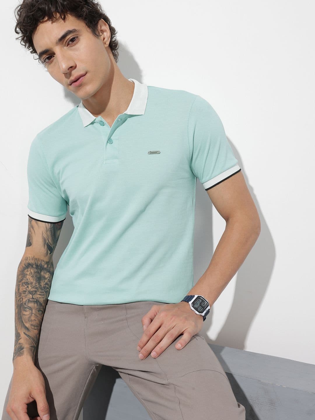 The Roadster Life Co. Polo Collar Pure Cotton T-shirt - view 1