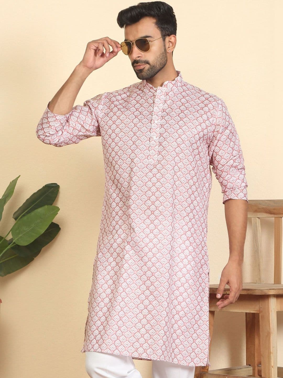 KRAFT INDIA Men Floral Printed Kurta - view 1
