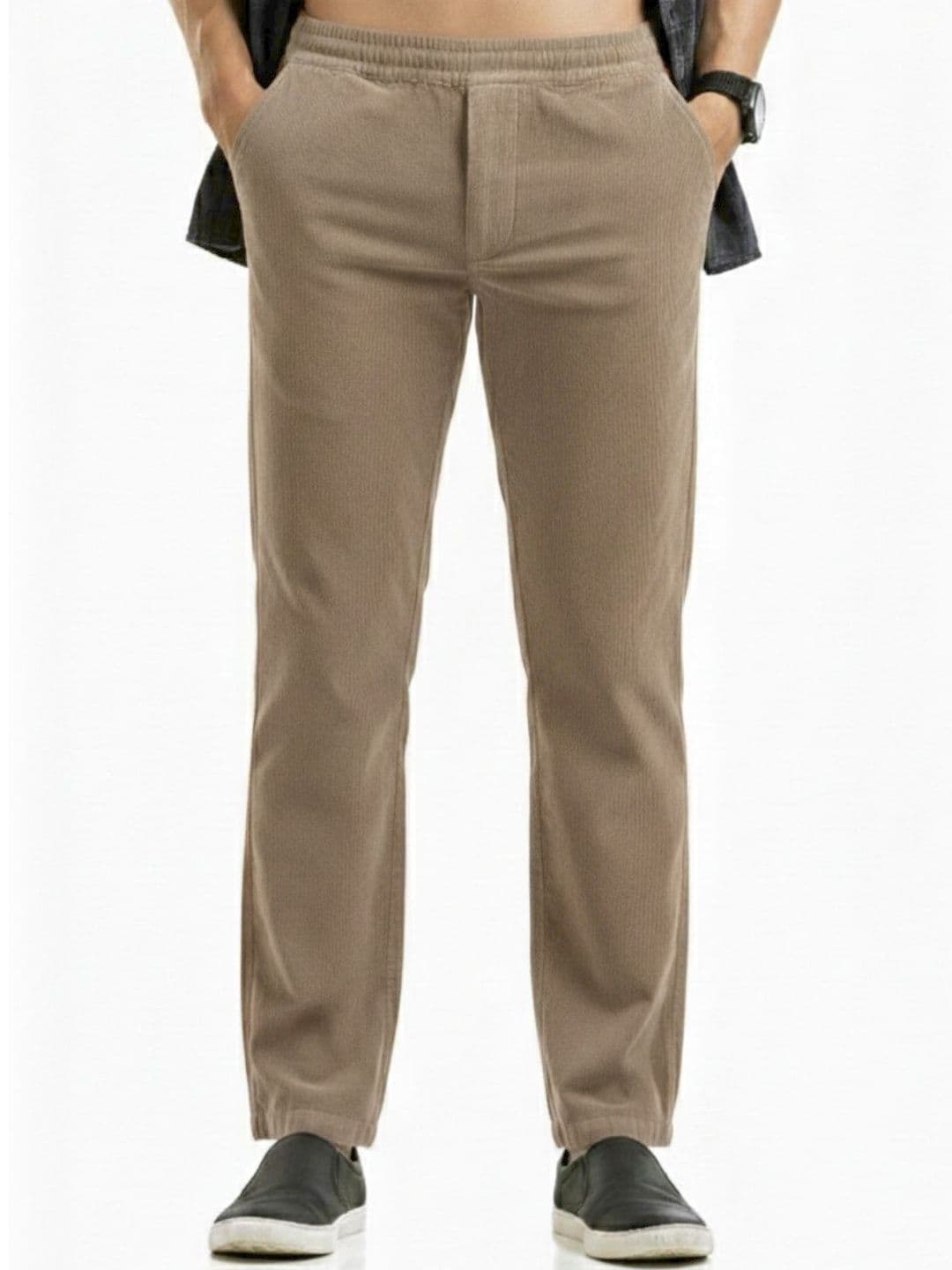 BELANO Men Relaxed Easy Wash Corduroy Trousers - view 1
