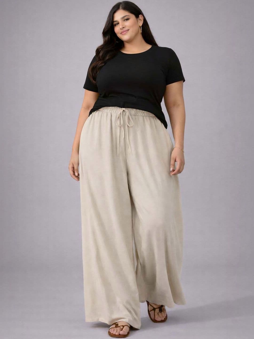 CURVE BY KOTTY Women High-Rise Wrinkle Free Trousers - view 1