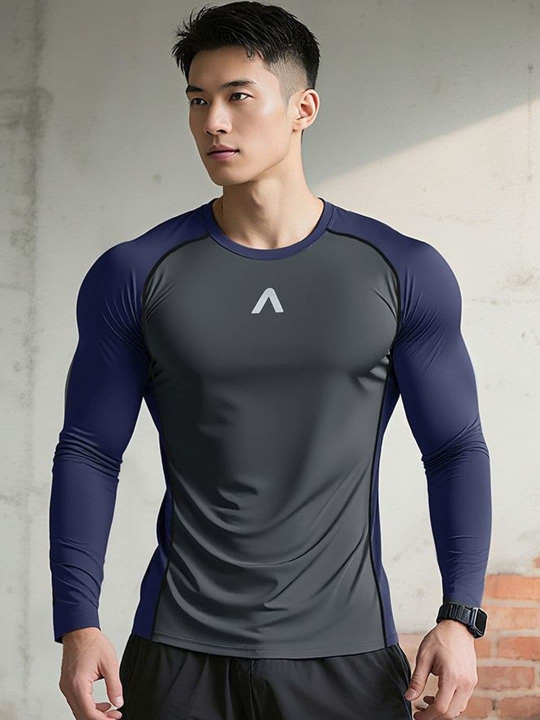 StyleCast Flex Men Compression T-shirt with Brand Logo - view 1