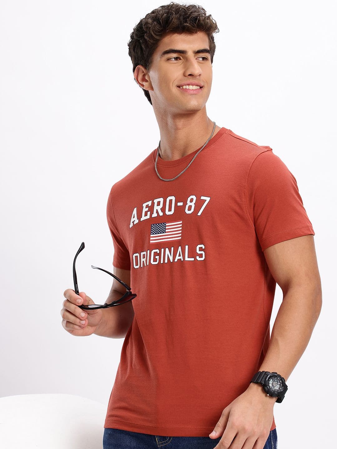 Aeropostale Brand Logo Printed Pure Cotton T-shirt - view 1