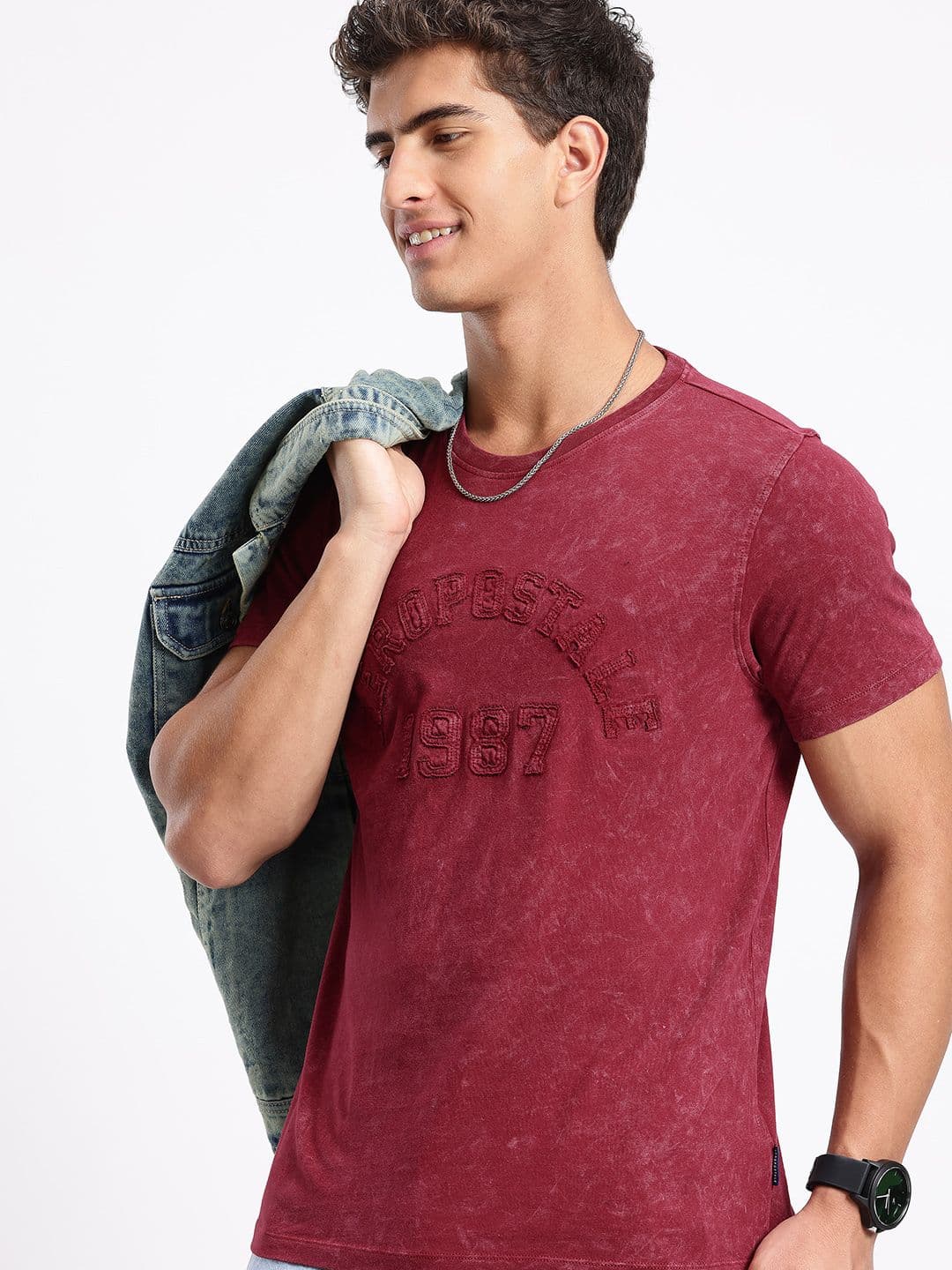 Aeropostale Brand Logo Printed Pure Cotton T-shirt - view 1