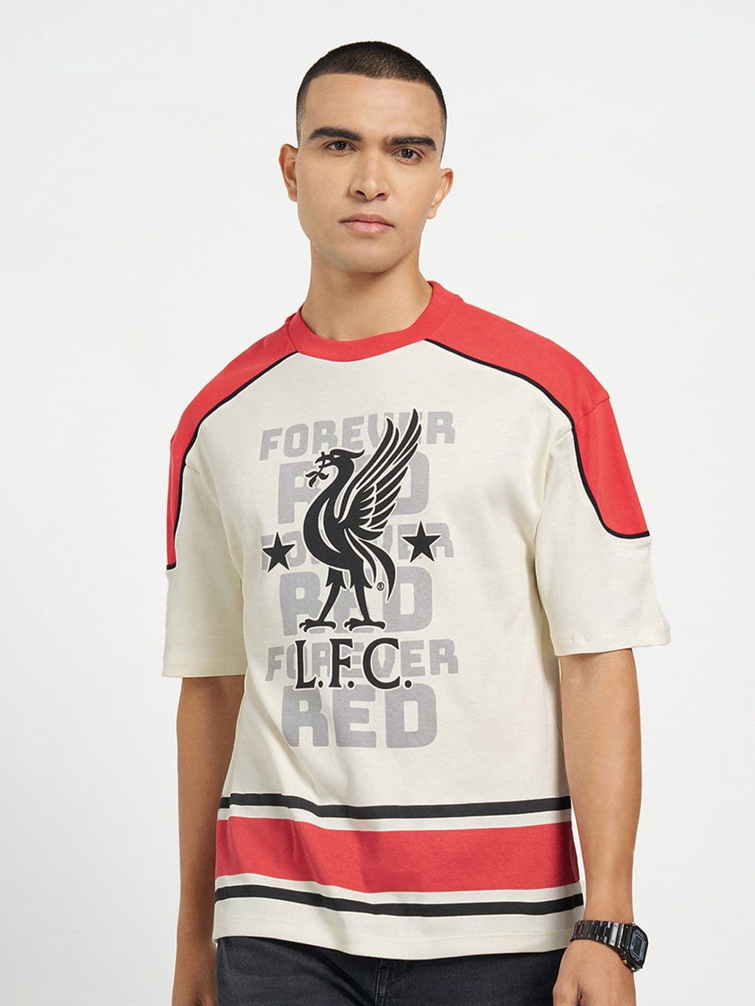 SF JEANS by Pantaloons Men Liverpool Colourblocked T-shirt - view 1