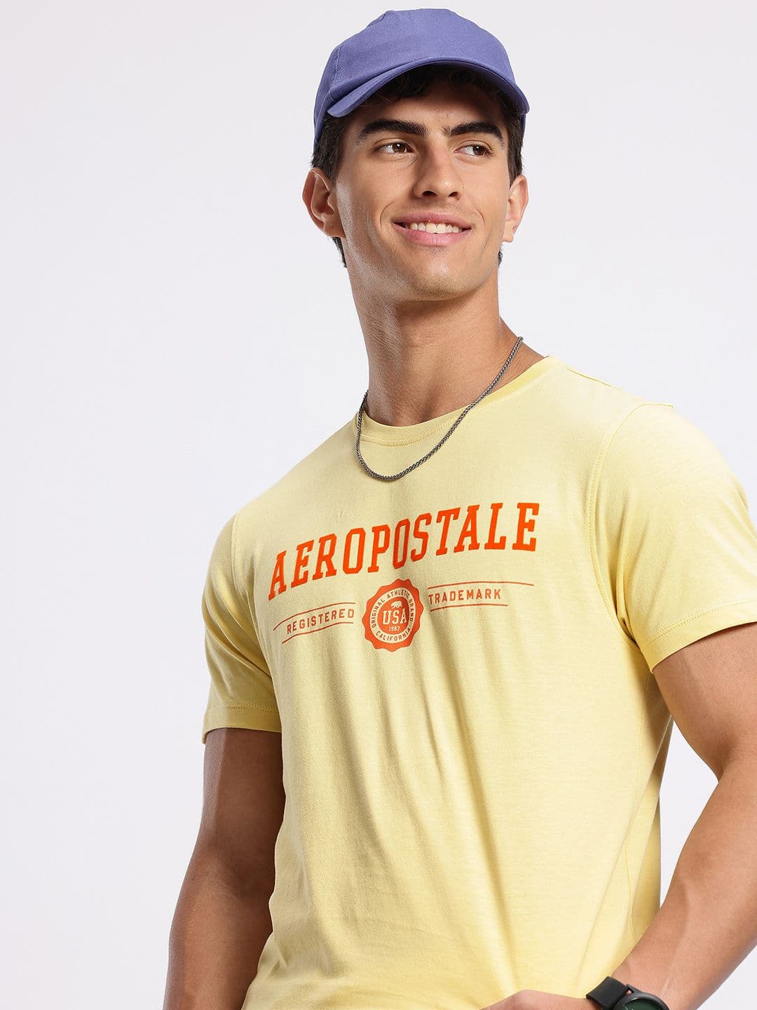 Aeropostale Brand Logo Printed Pure Cotton T-shirt - view 1